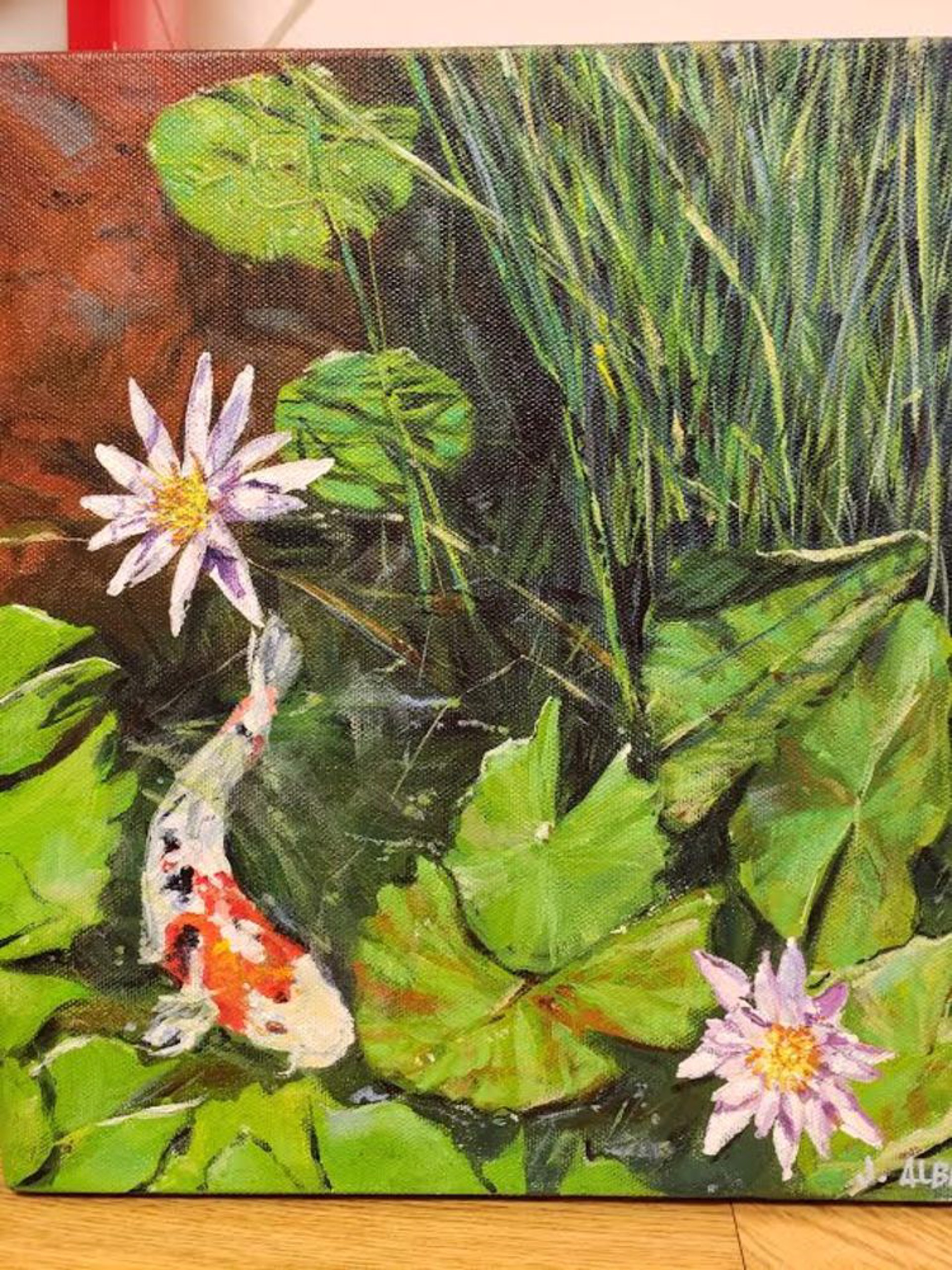 Lilly and Koi by Jeff Albrecht