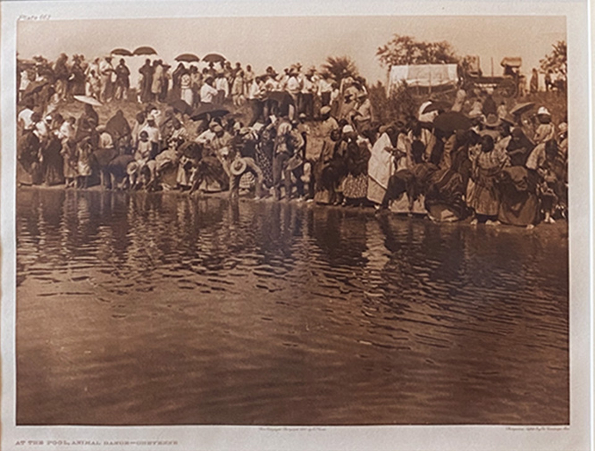 At the Pool, Animal Dance - Cheyenne, plate #663 by Edward S Curtis