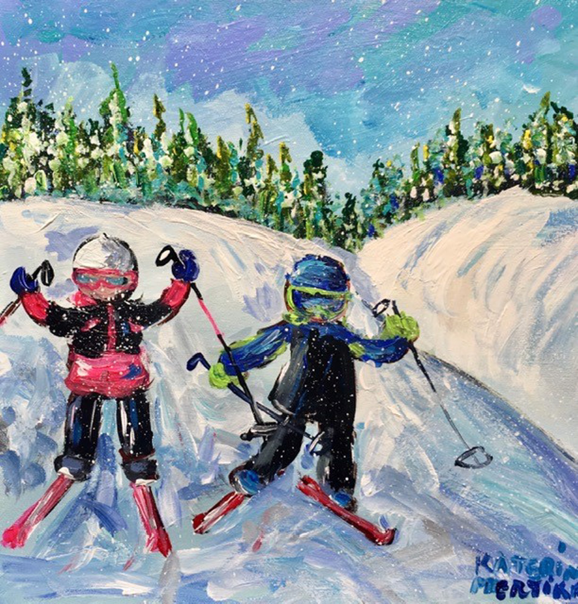 Let's Ski by Katerina Mertikas
