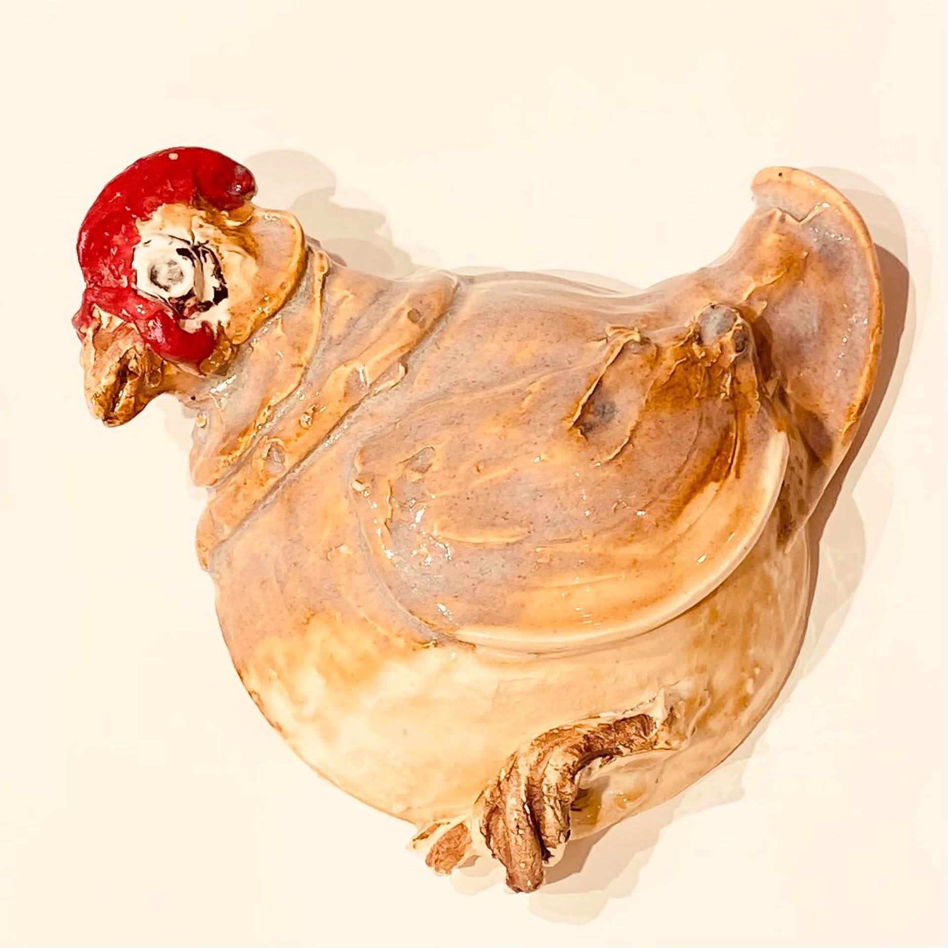 KK21-55 Bas Relief Chicken Wall Bank by Kate Krause