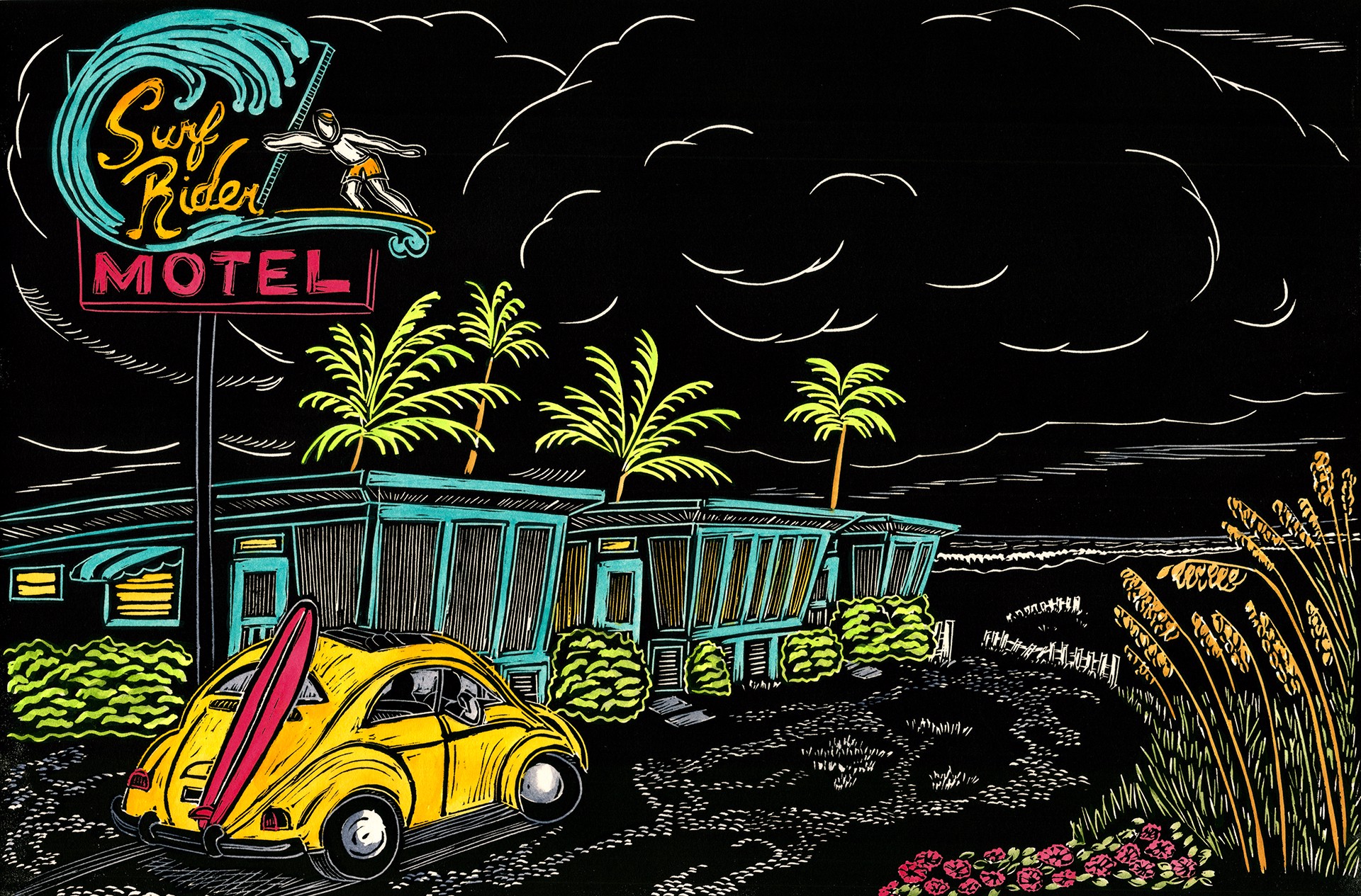 Surf Rider Motel (Late Arrival) by Diana Tonnessen
