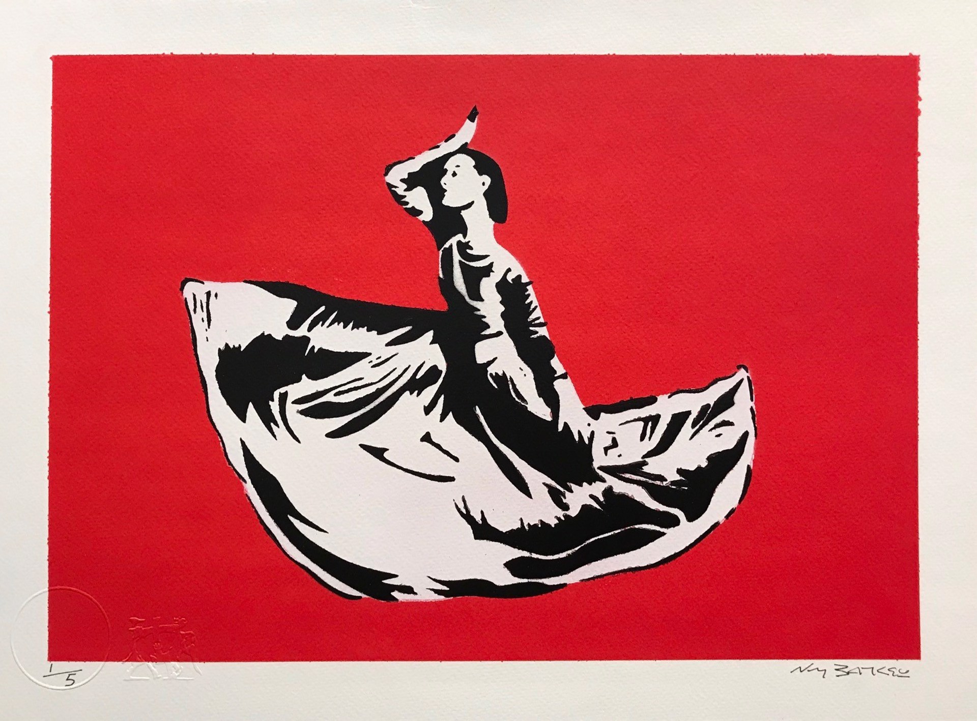 Dancer (Red) by Not Banksy