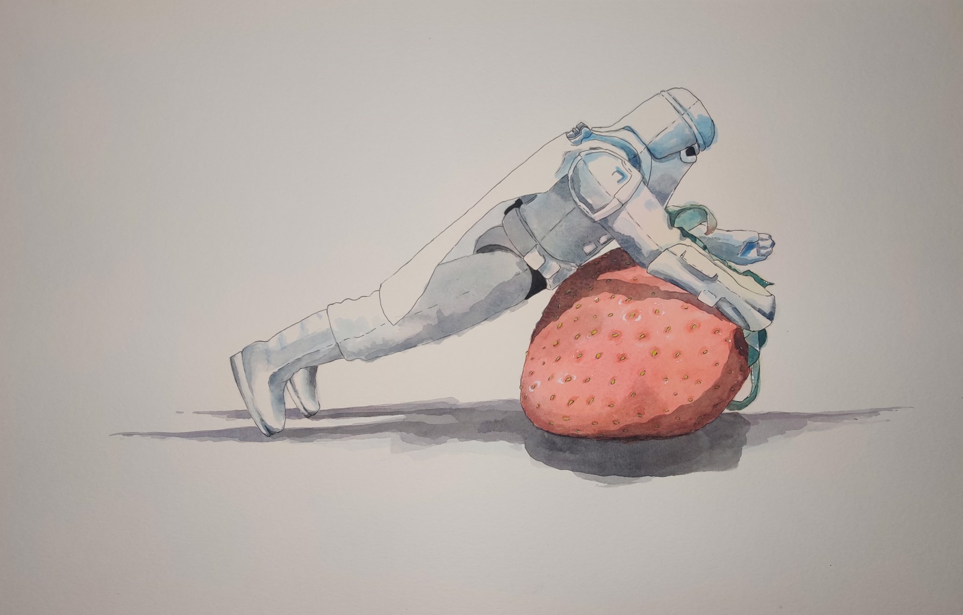 Snowtrooper and His Strawberry by Nathaniel Gutierrez