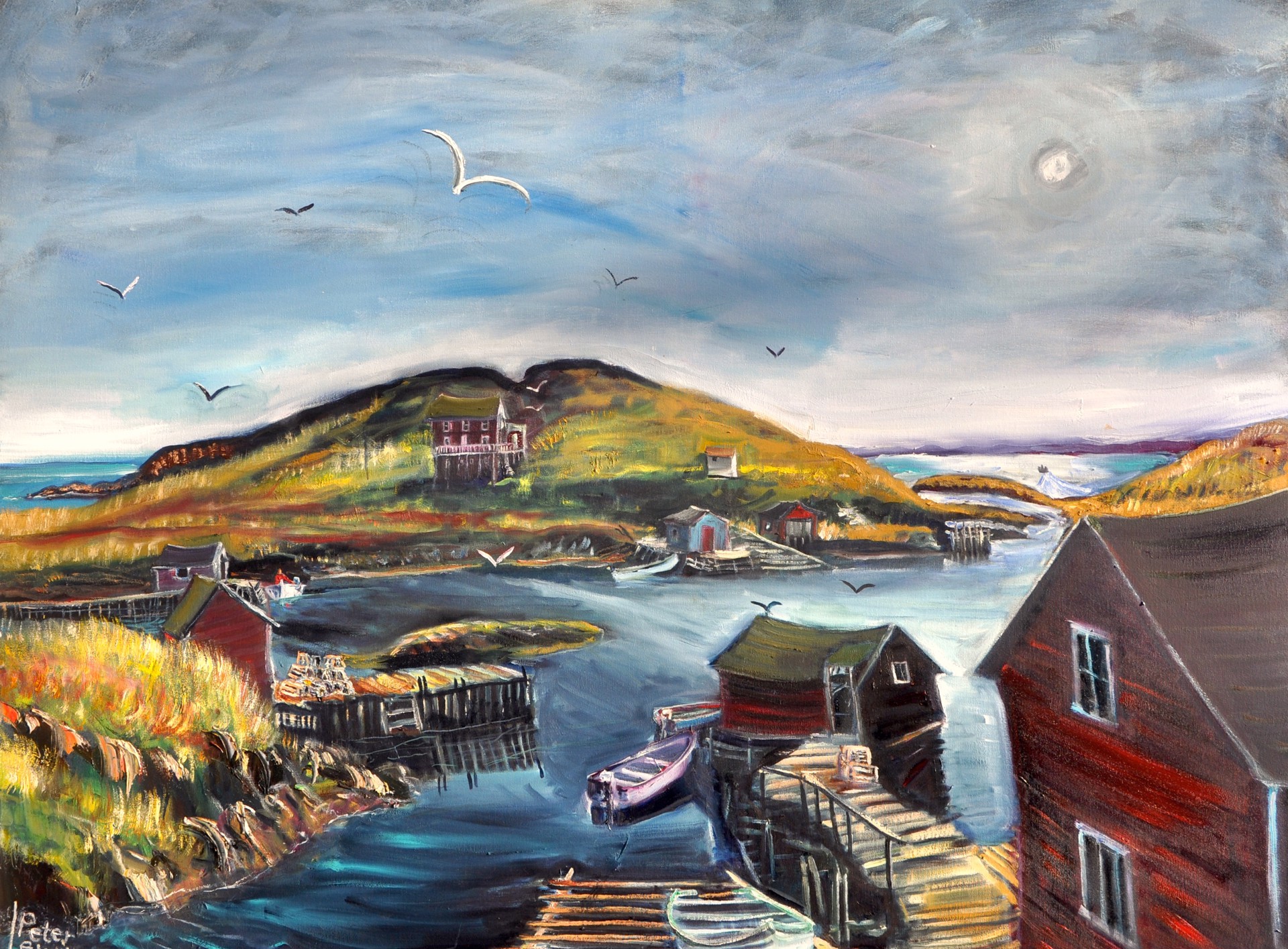 Northend Harbour, Change Islands by Peter Lewis