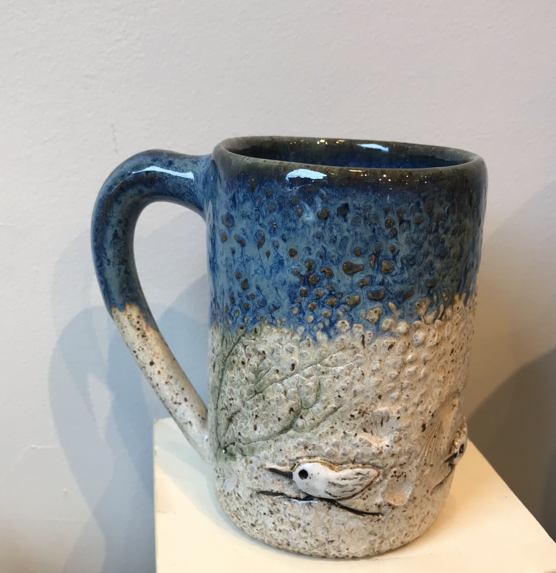 Logan22-877 Sandpiper Mug (Blue Glaze) by Jim & Steffi Logan