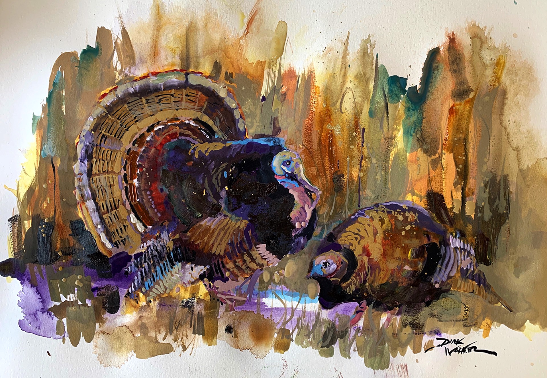 Wild Turkeys by Dirk Walker