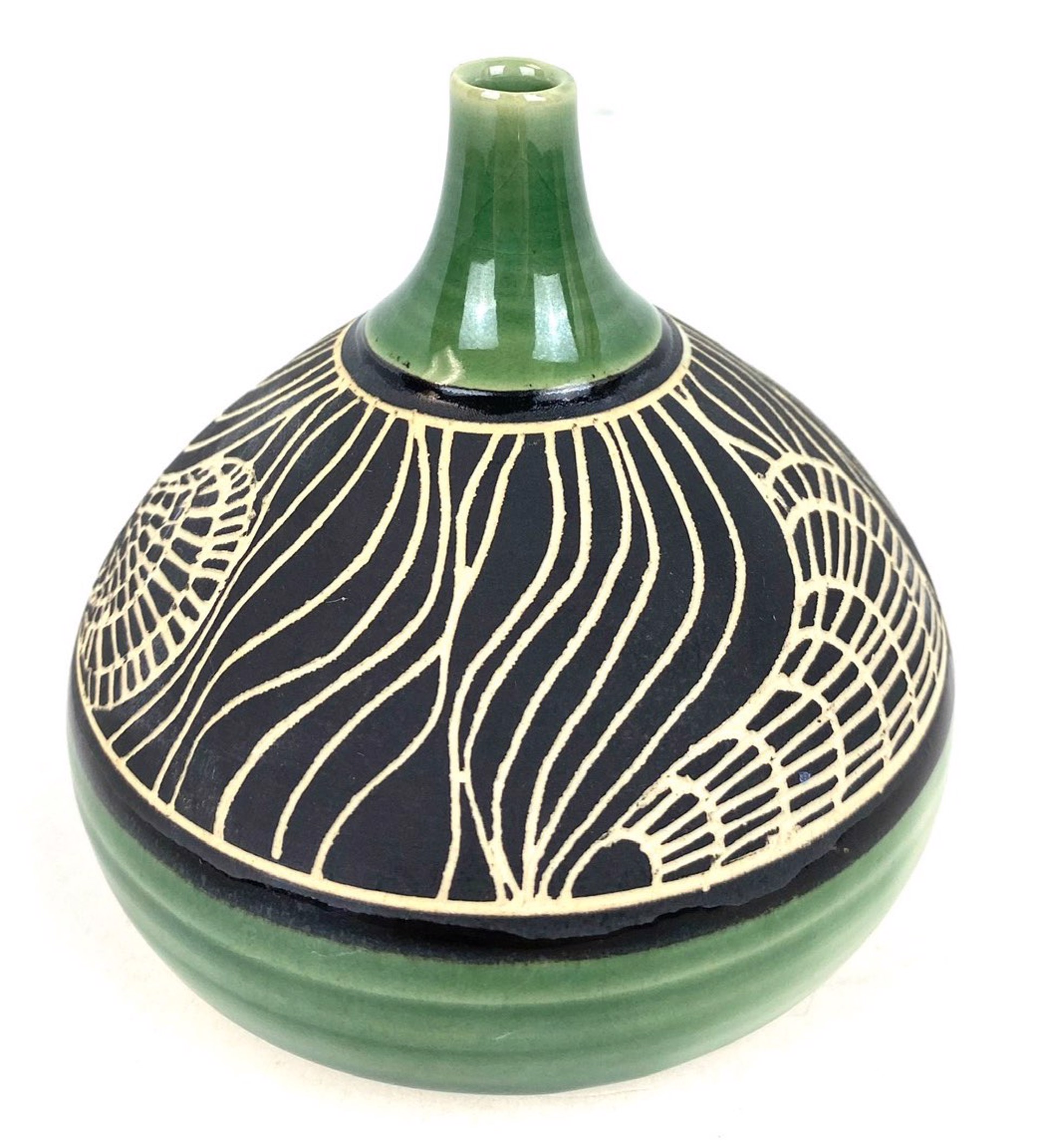 Small Sgraffito Bottle by Mary Lynn Portera