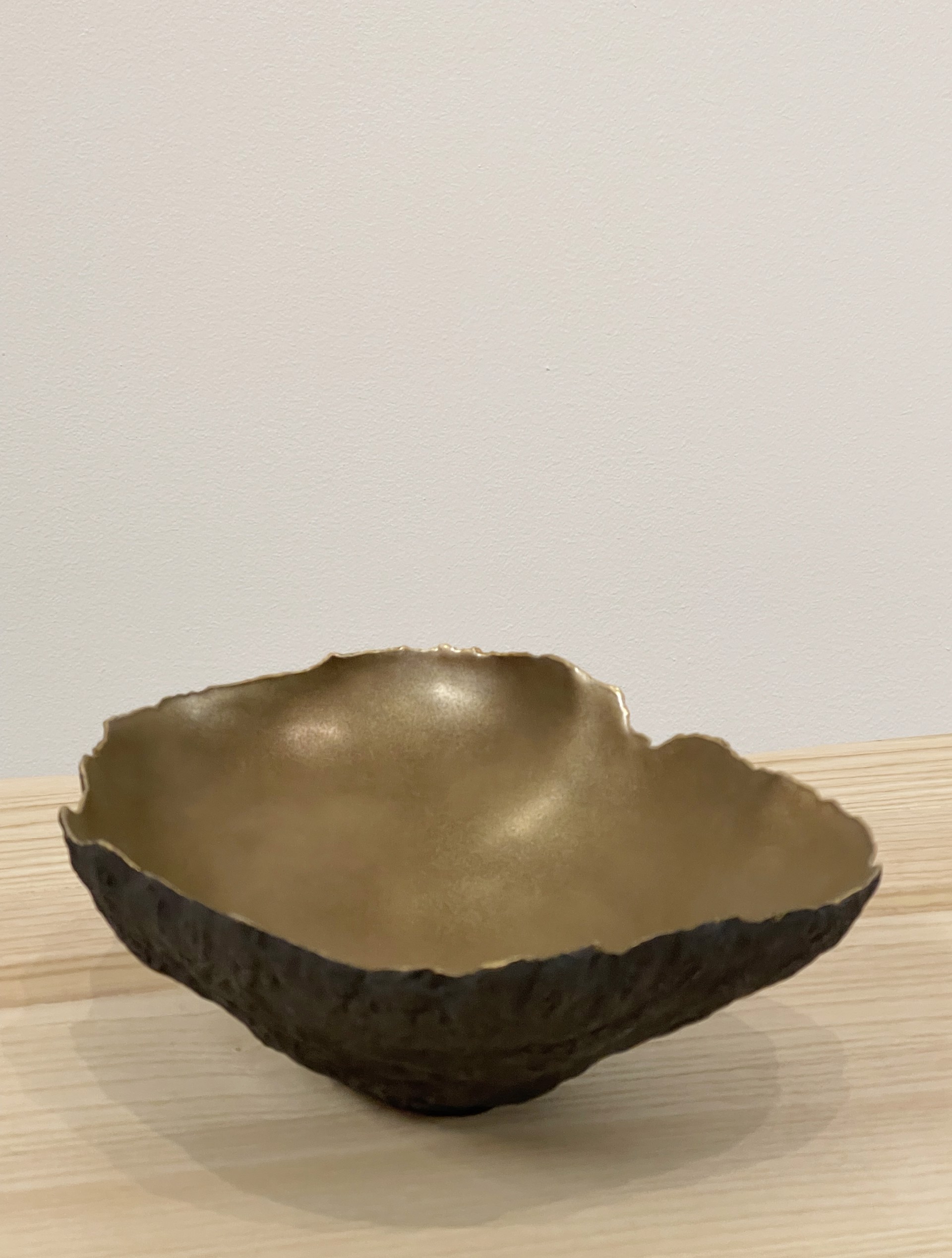 Organic ceramic with bronze glaze by Cristina Salusti