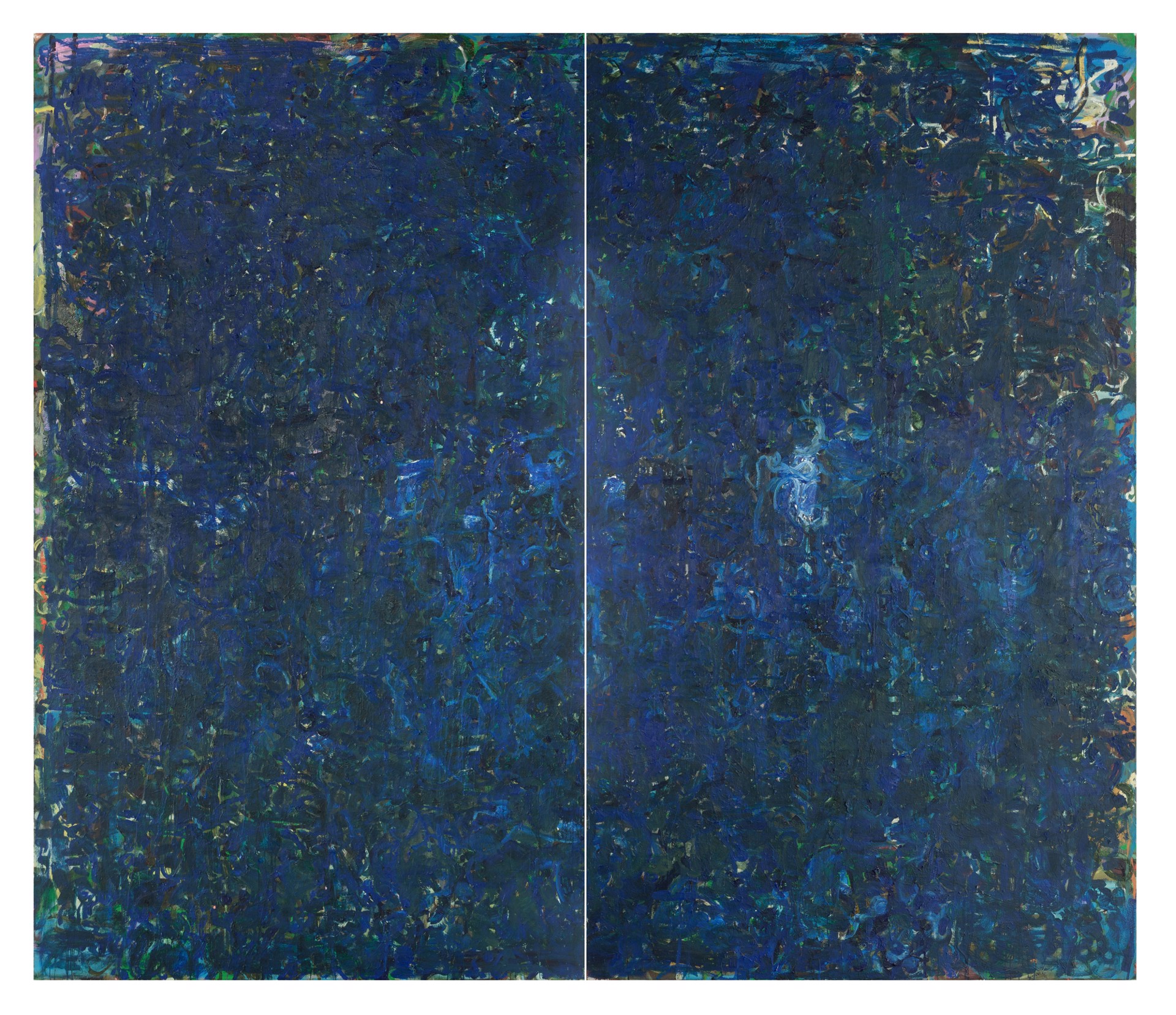 Cobalt Blue IV (2 Panels) by Roger Herman