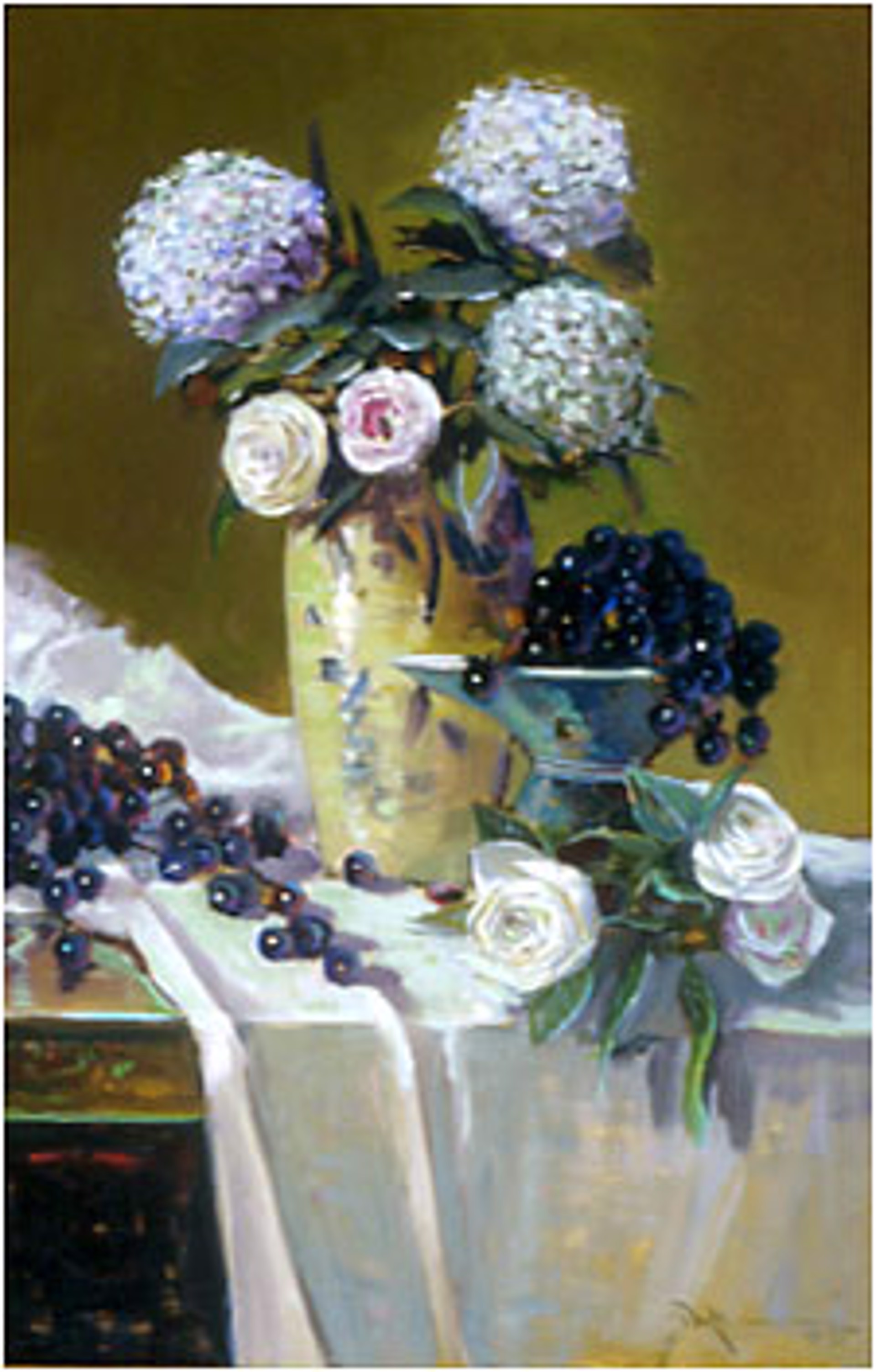Hydrangeas, Grapes and Roses by John Carroll Doyle