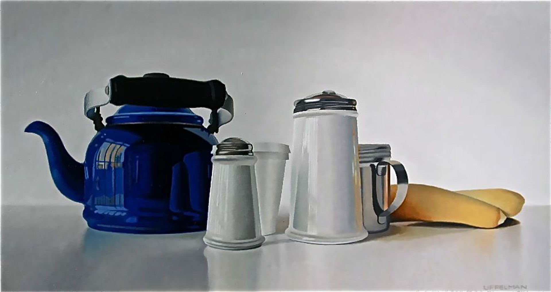 Blue Kettle and Shakers by Jeff Uffelman