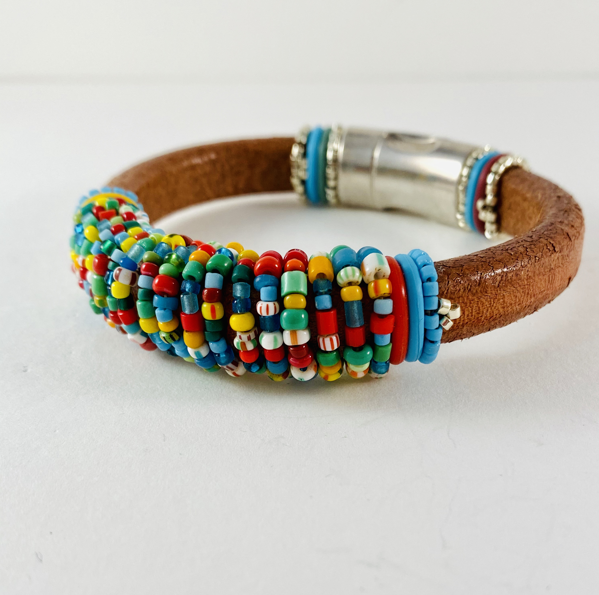 African Trade Bead Bracelet by Barbara Duimstra