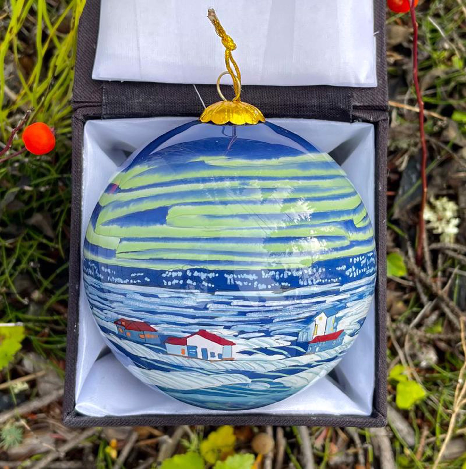 Yellowknife Houseboats Ornaments by Robbie Craig
