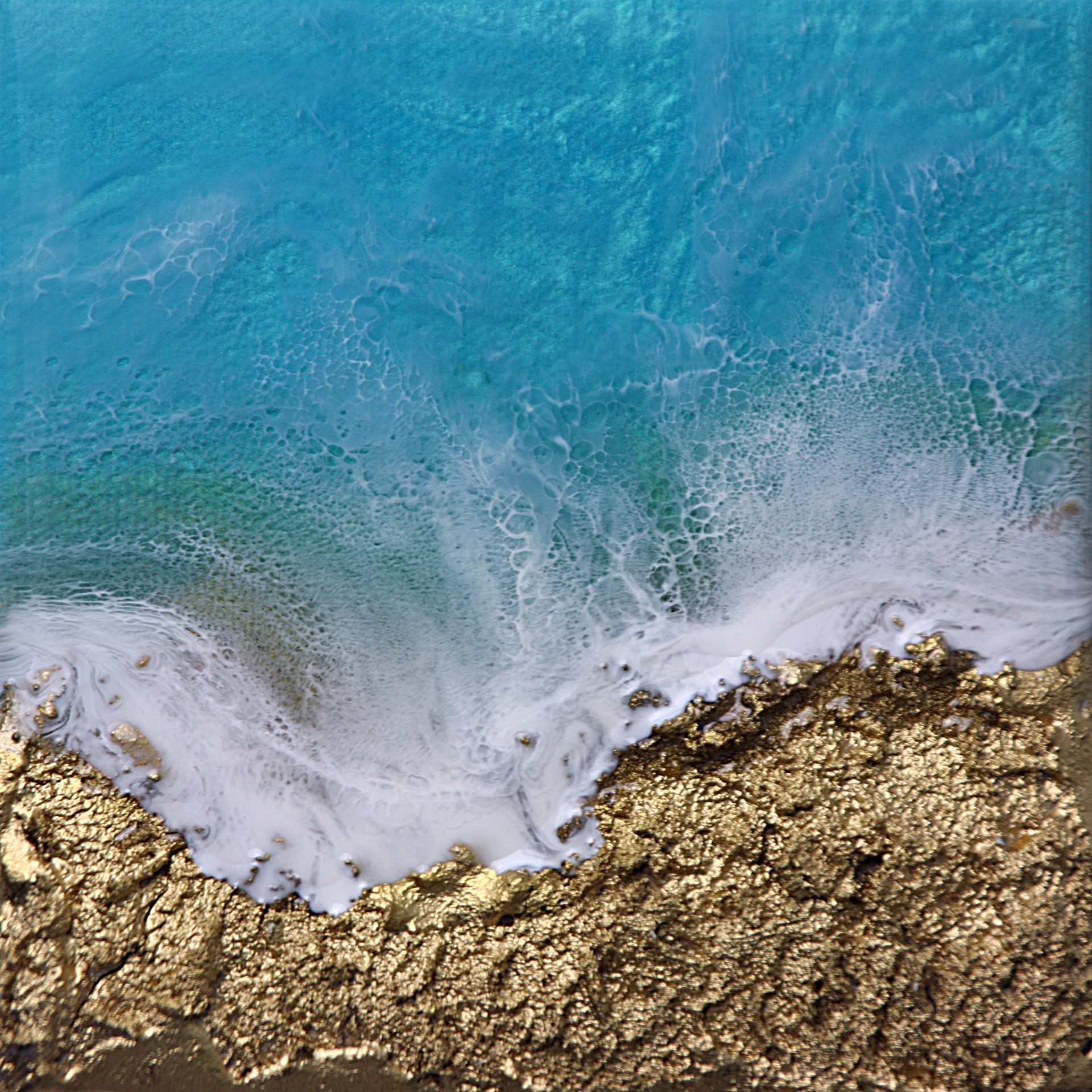 Teal Waves #19 by Ana Hefco