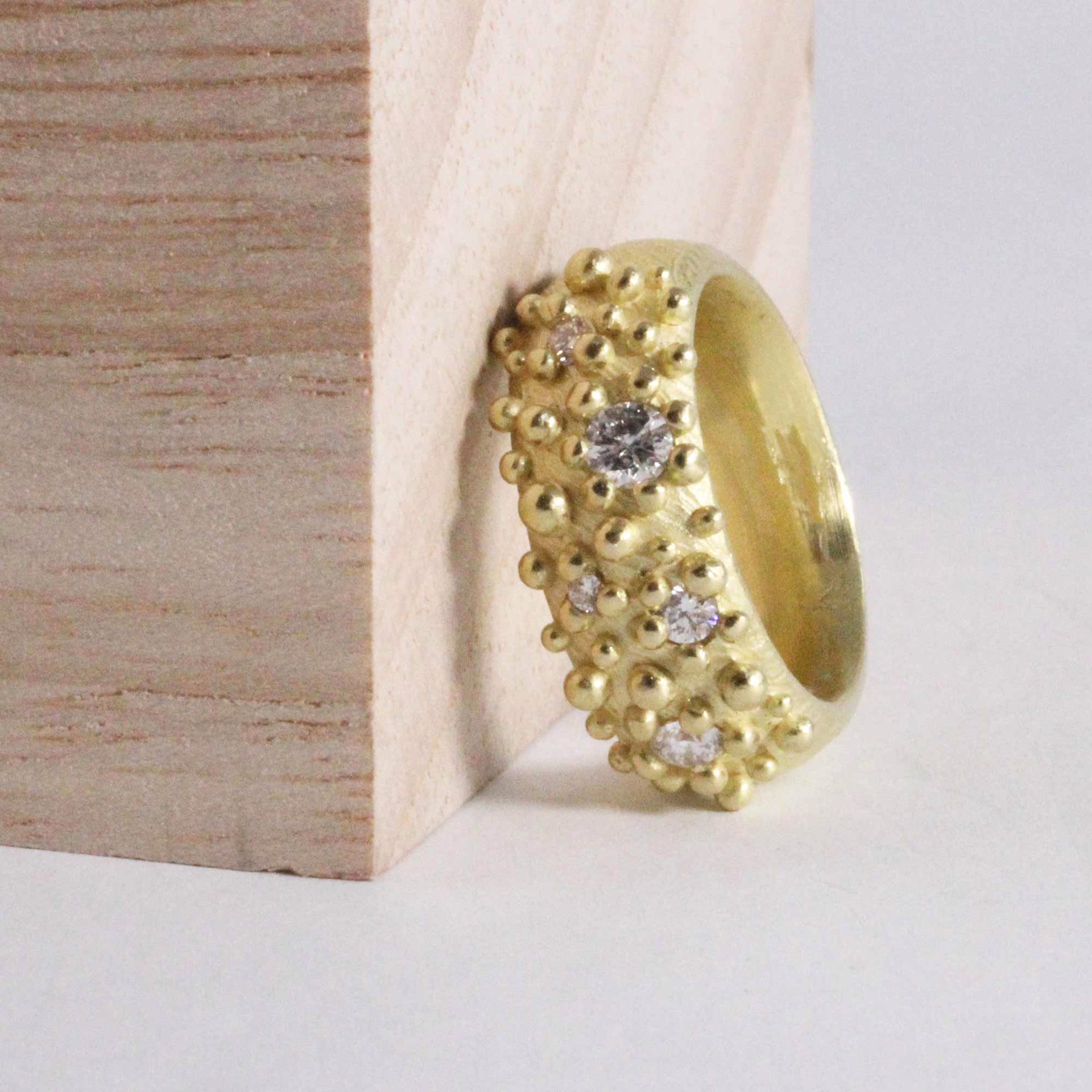 Gold Cluster Ring by Dahlia Kanner