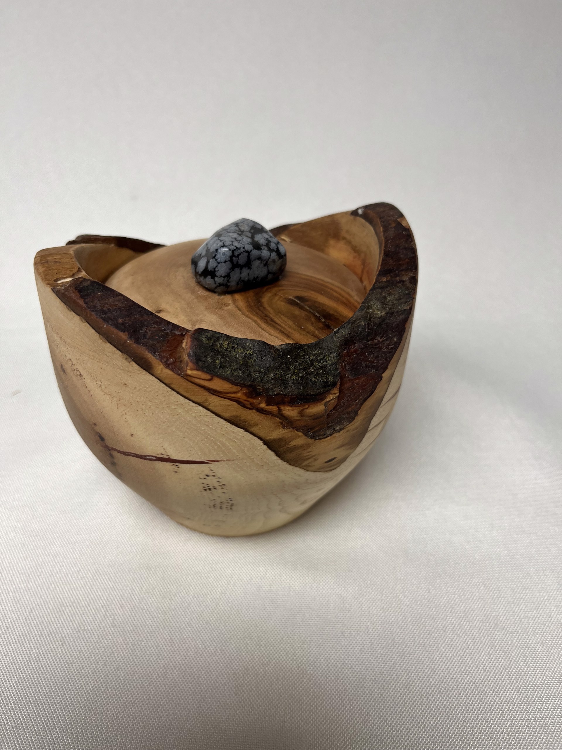 Turned Wood Jar W/Lid #23-30 by Rick Squires