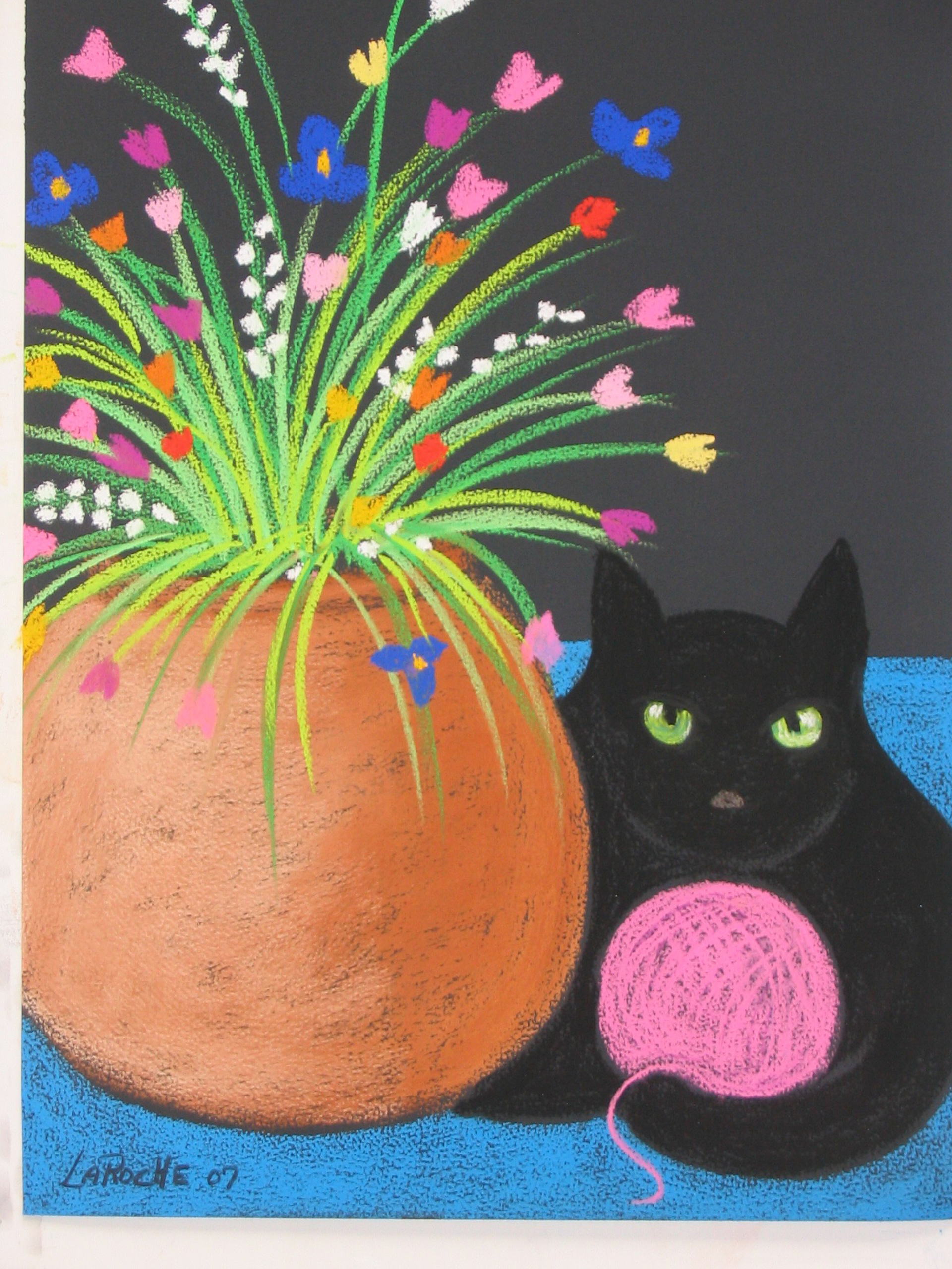 Black Cat Knitting - SOLD available for commission by Carole LaRoche