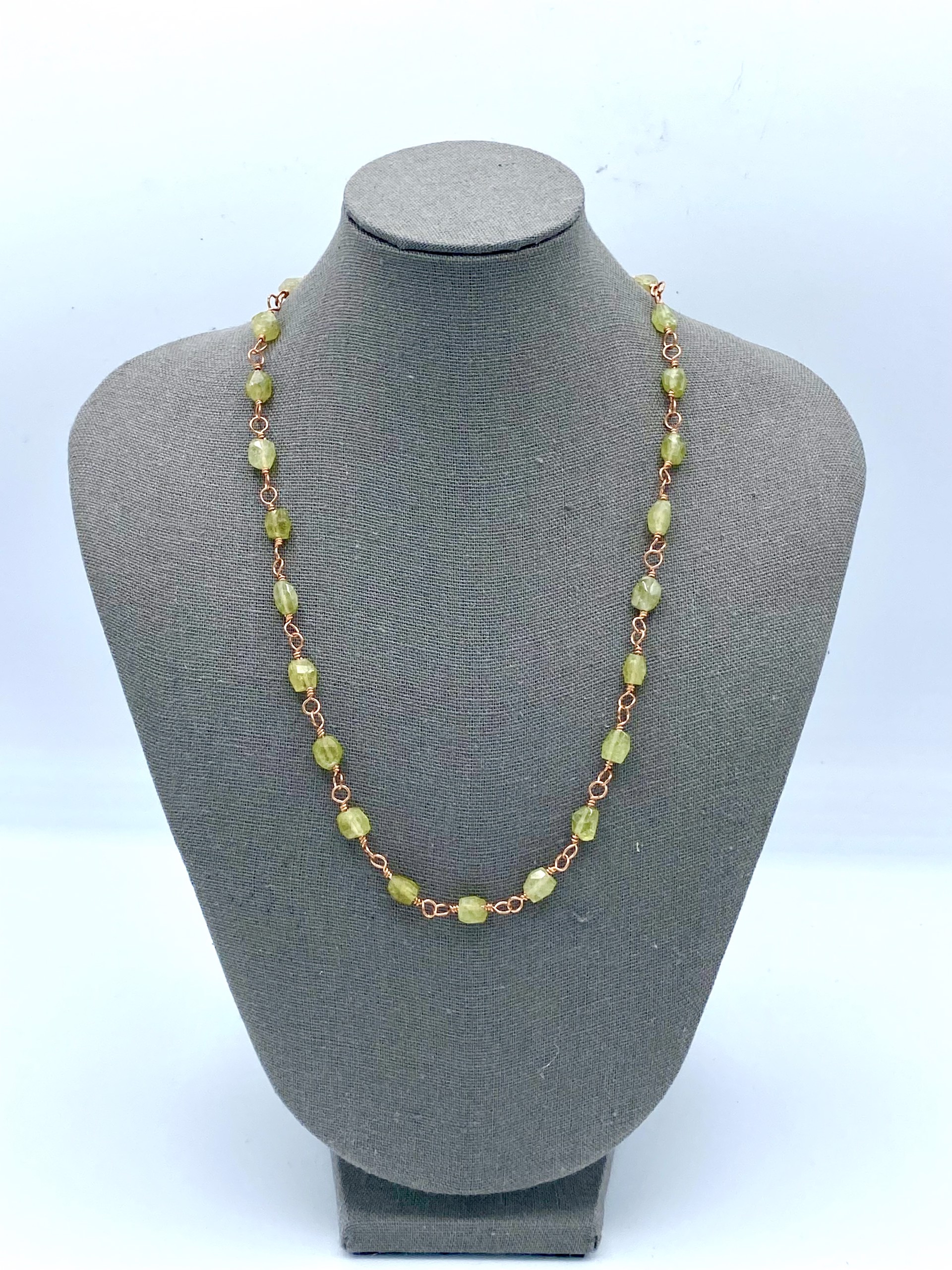 Green Garnet Necklace by Emelie Hebert