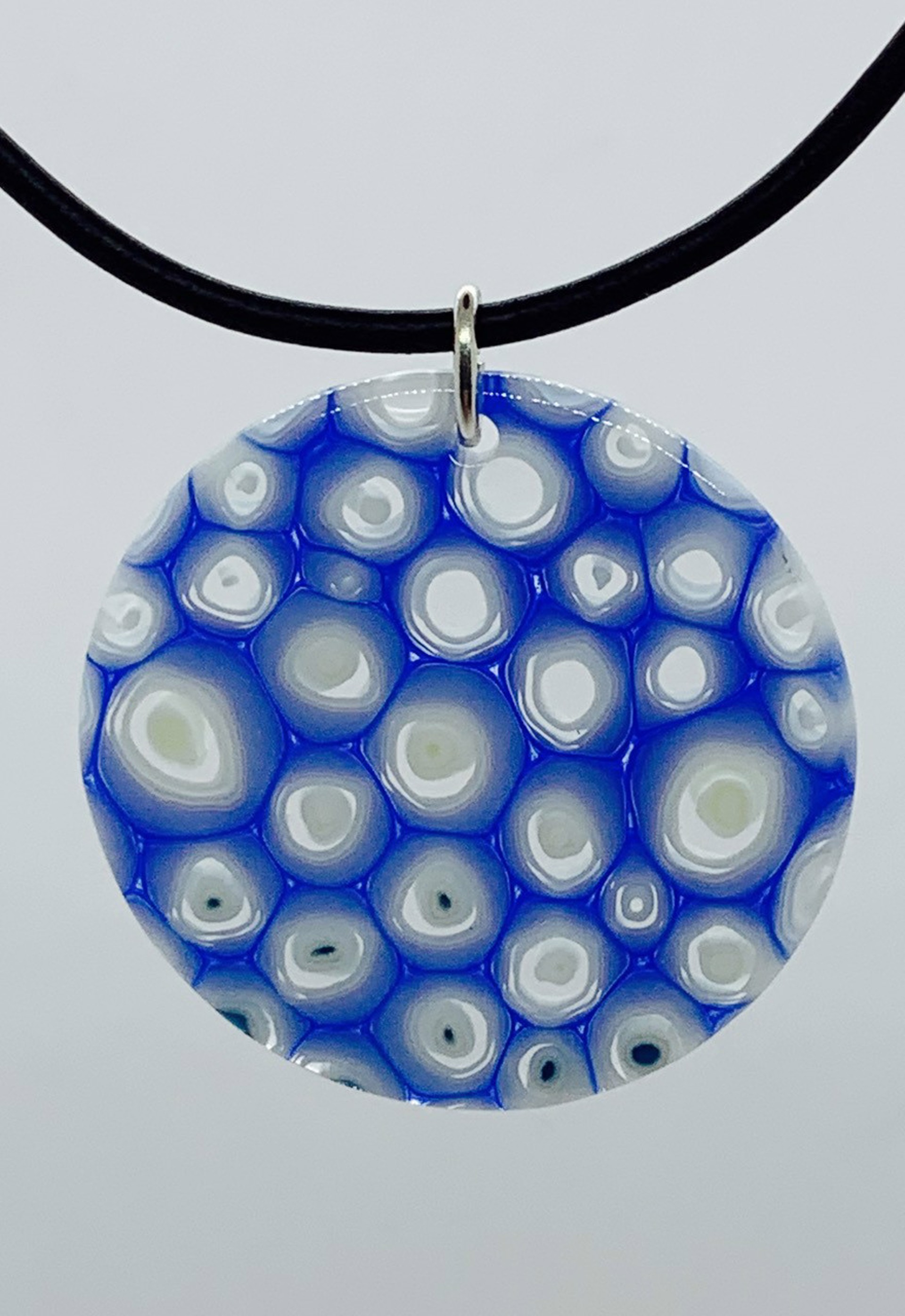Murrini Round Necklace - Cobalt by Chris Cox
