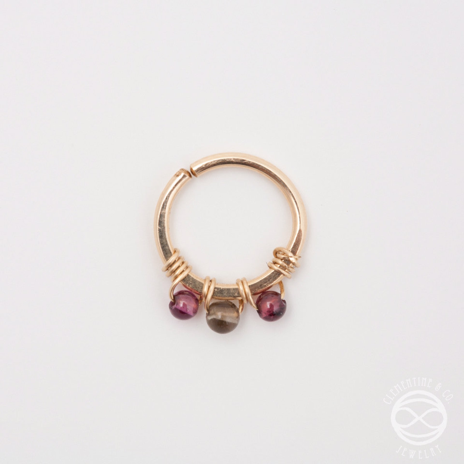 Jeweled Septum Ring in Gold - 8mm by Clementine & Co. Jewelry