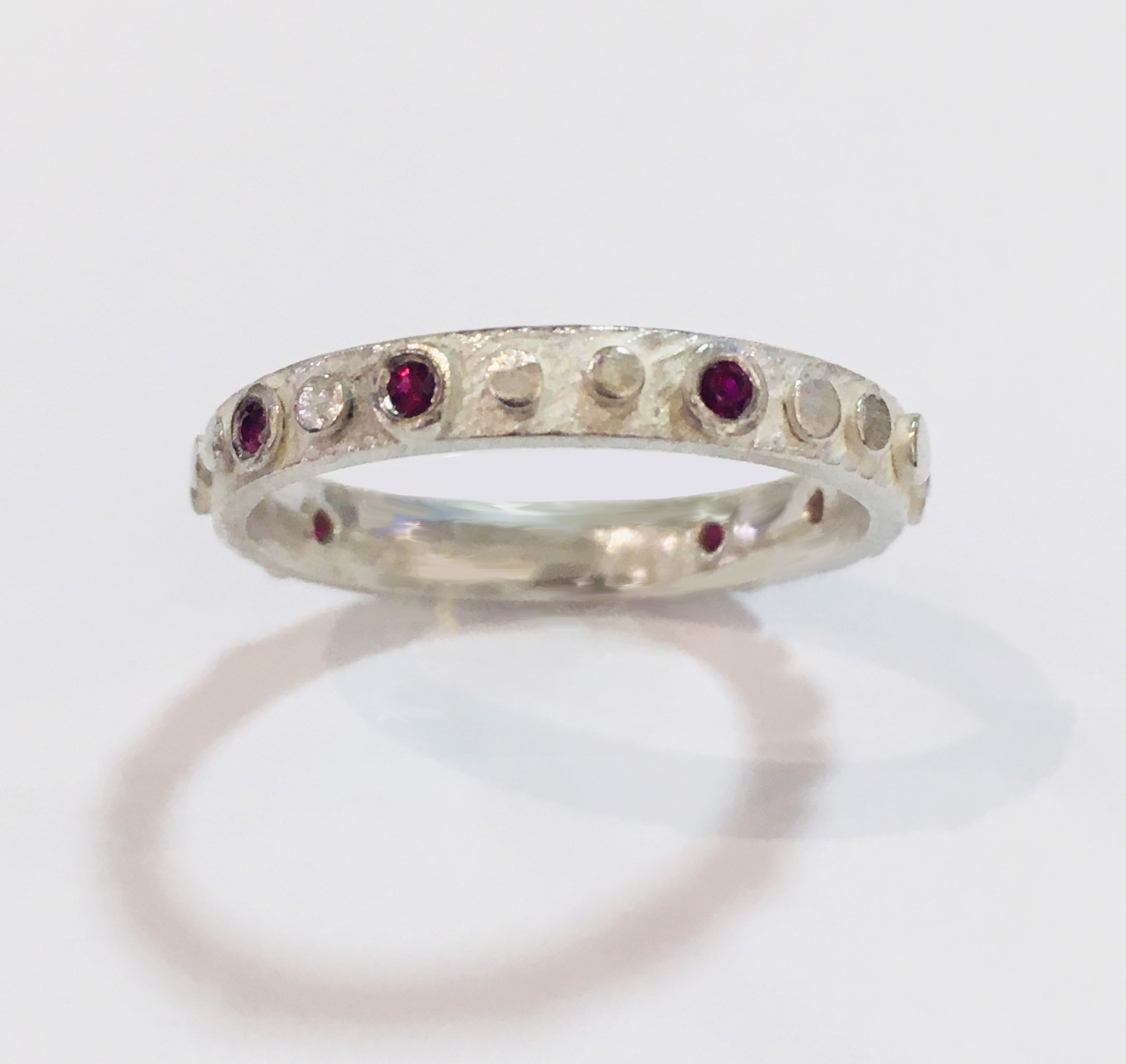 Ruby and Silver Ring by DAHLIA KANNER