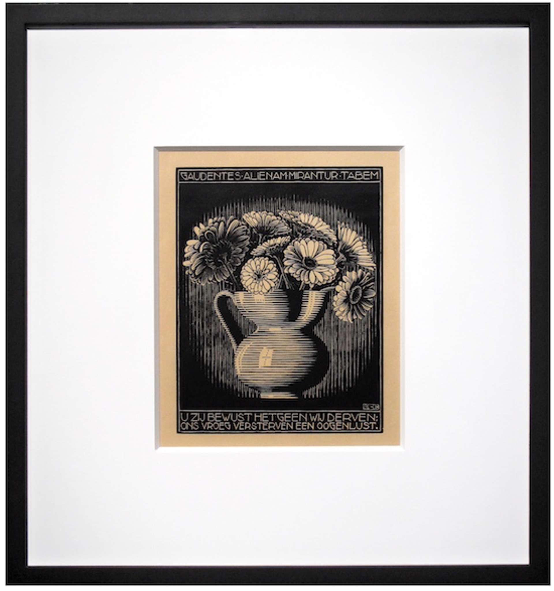 Emblemata - Vase by M.C. Escher