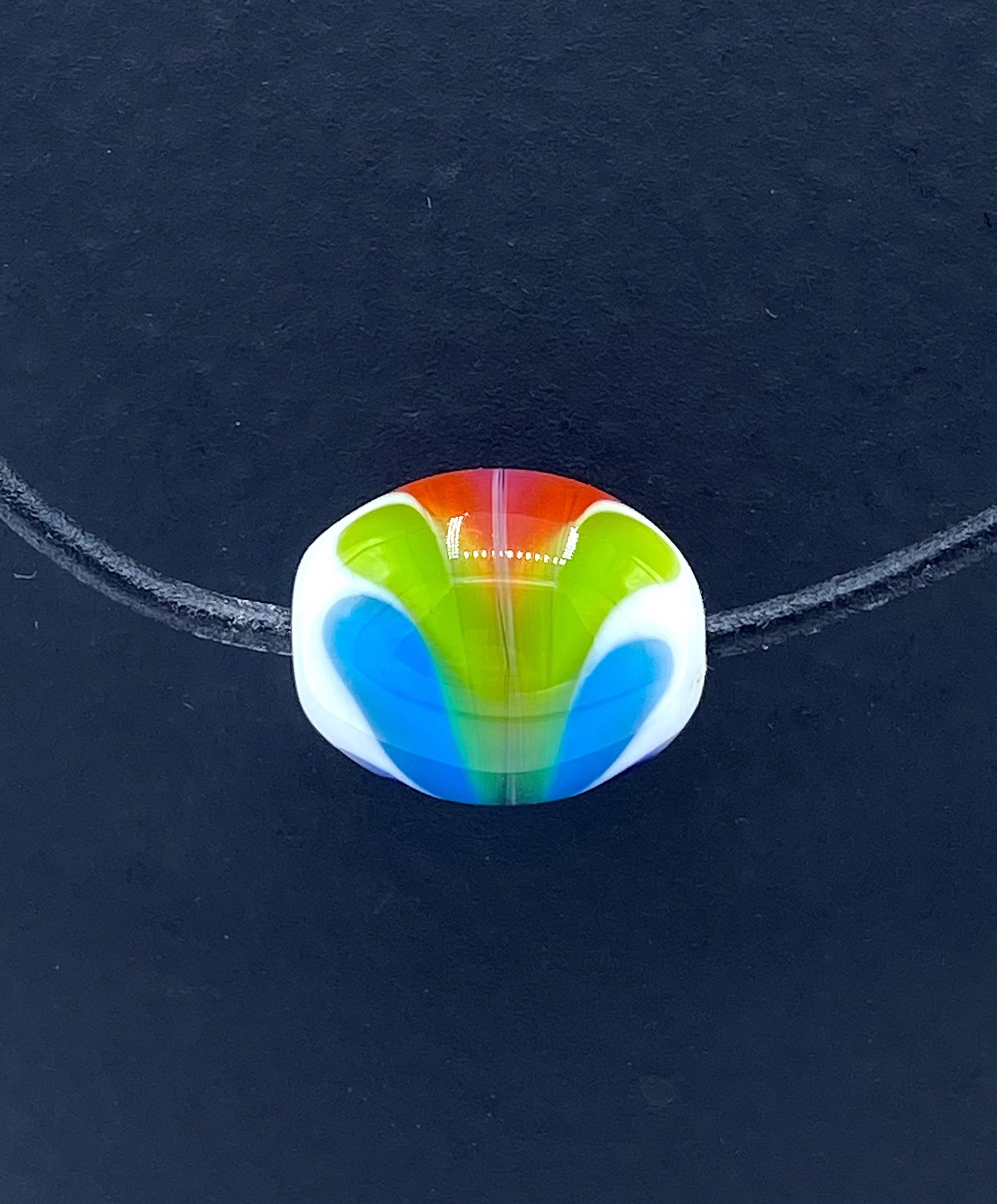 Round Rainbow Bead Necklace by Emelie Hebert