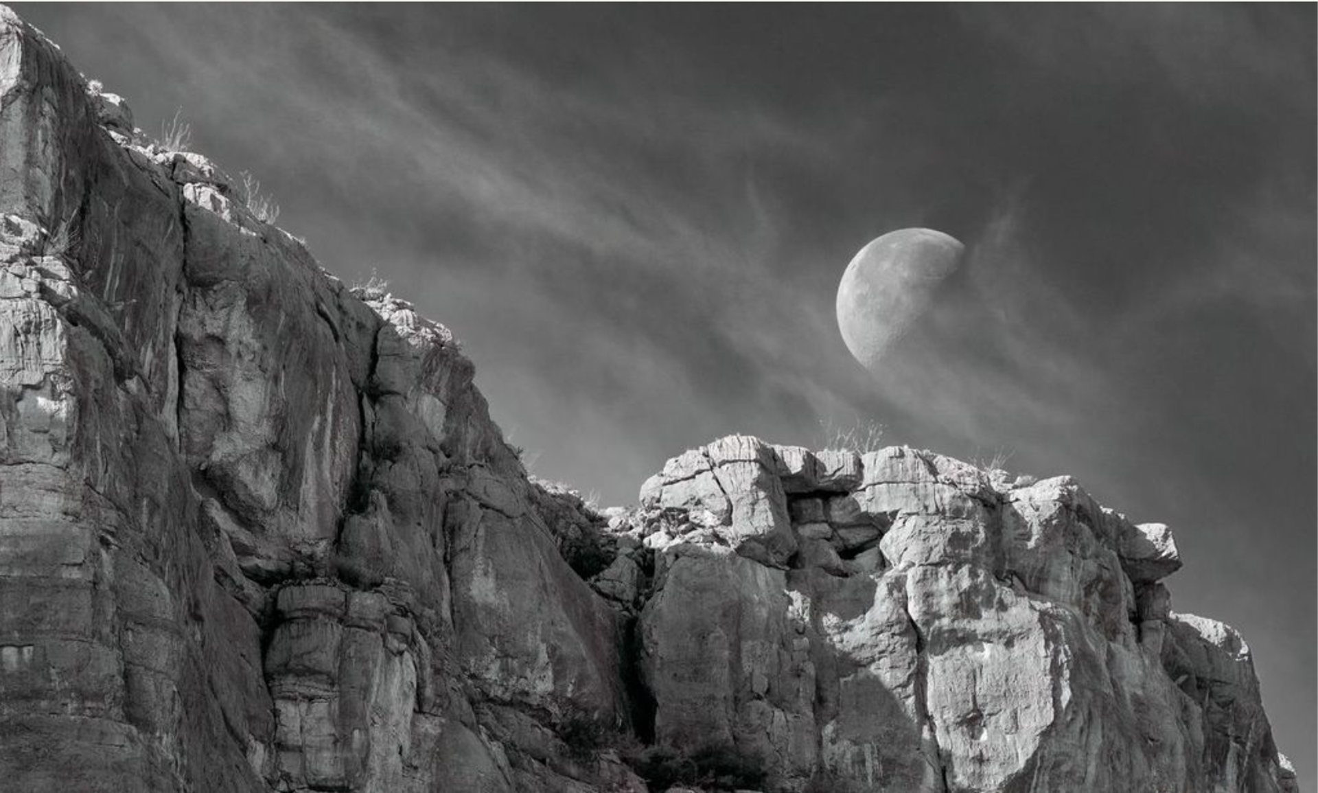 Moonset Over Santa Elena - Framed by Tim Herschbach