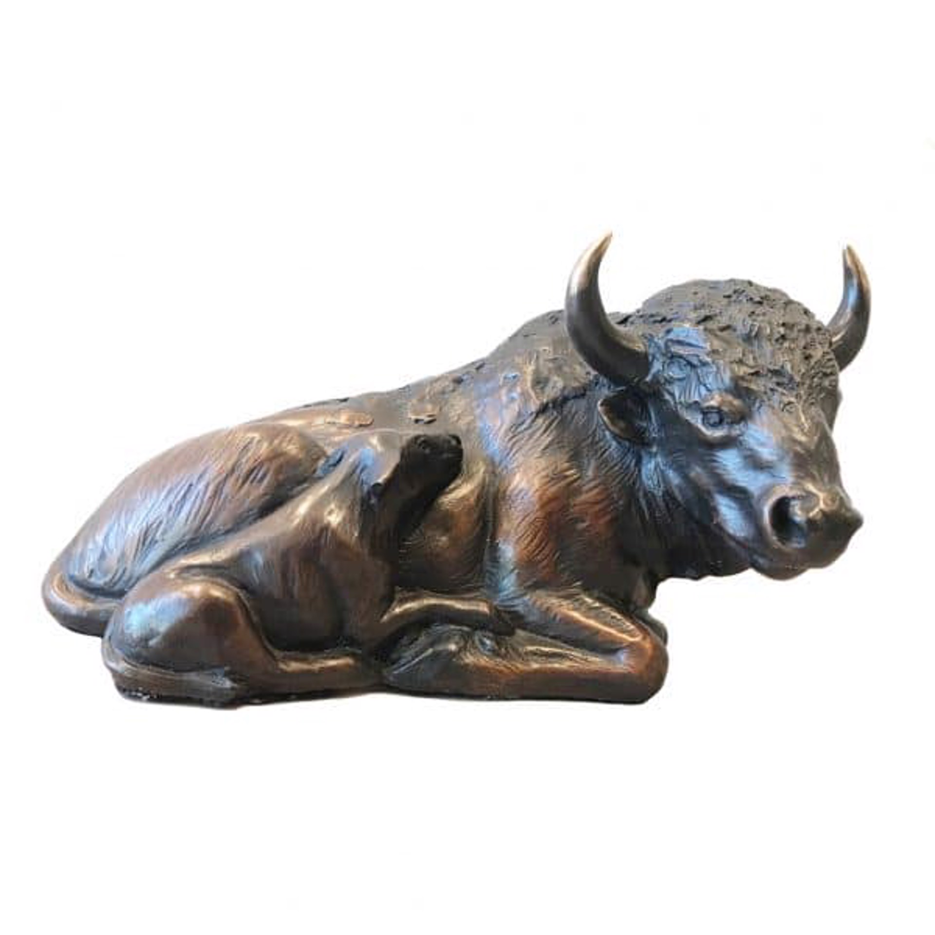 A Bronze Of A Cow Bison With Her Calf By Rip And Alison Caswell Available At Gallery Wild