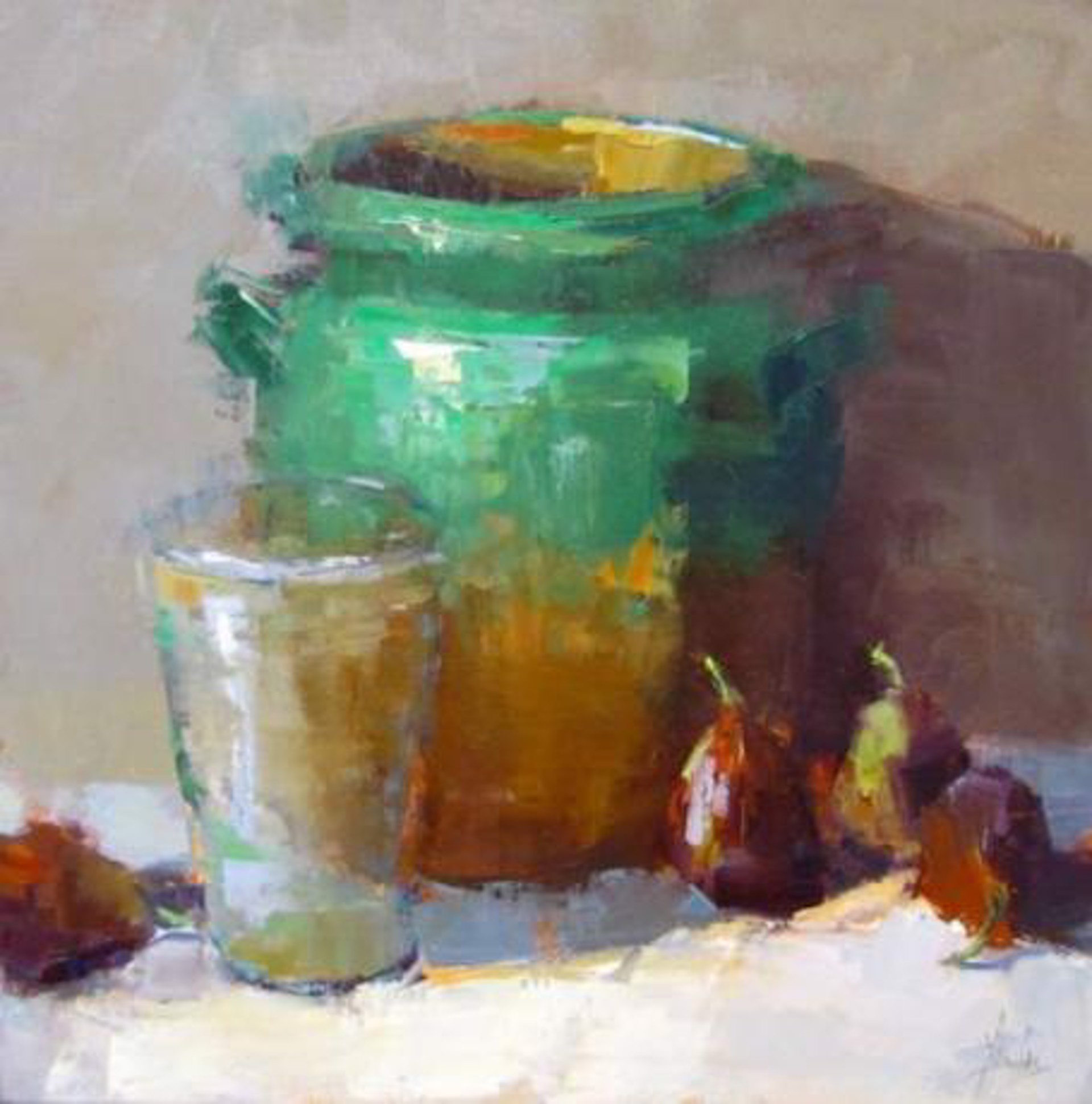 Confit Pot and Figs by Barbara Flowers