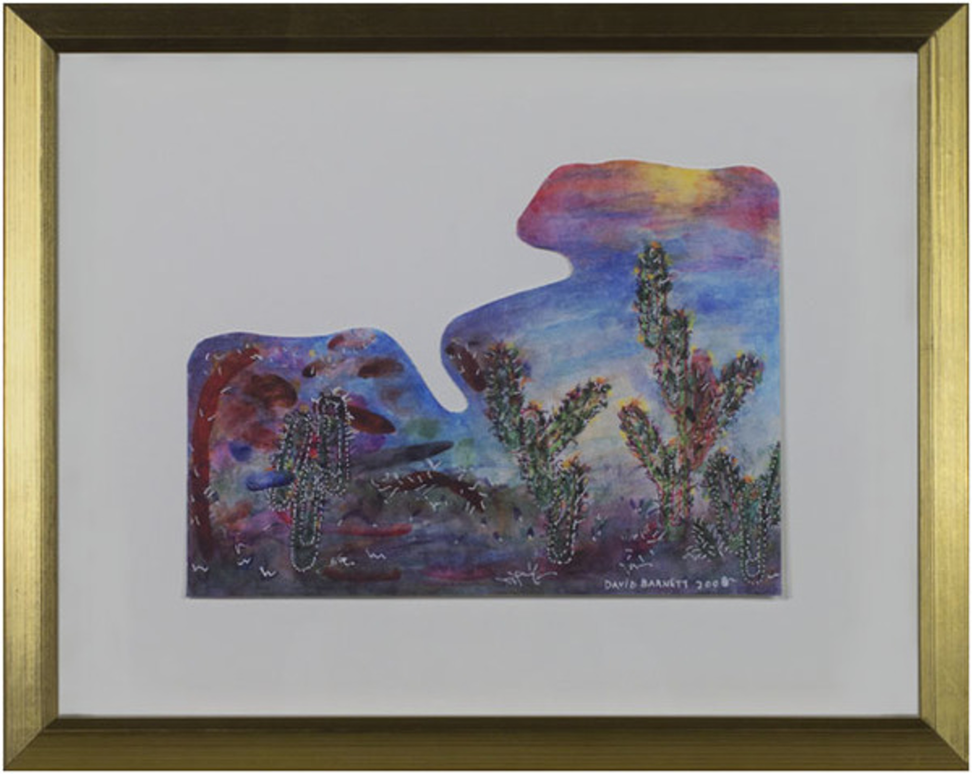 Southwest Series:  Paper Clip Cactus Artist's Palette by David Barnett