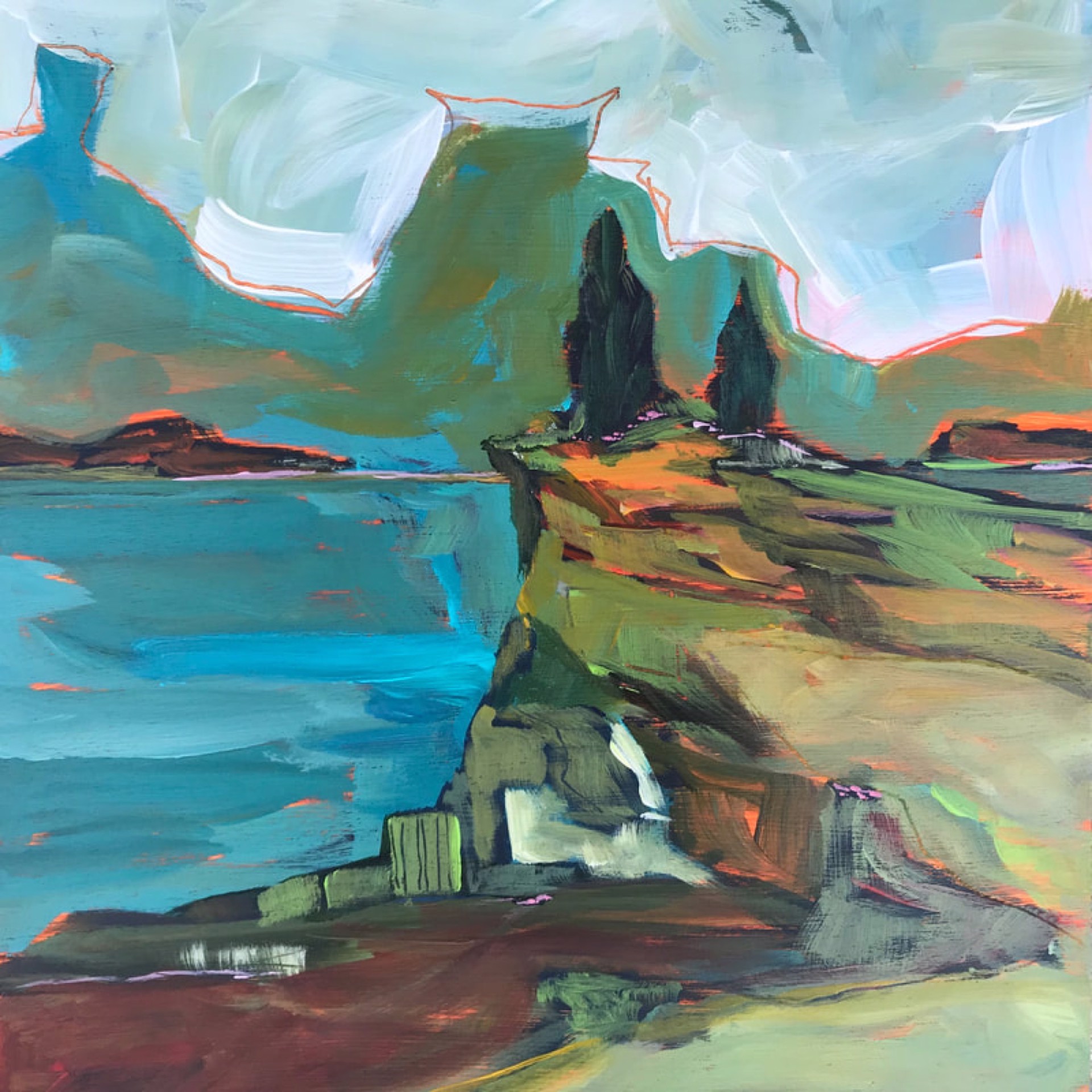 Cliff at Scoville Point by Rachael Van Dyke