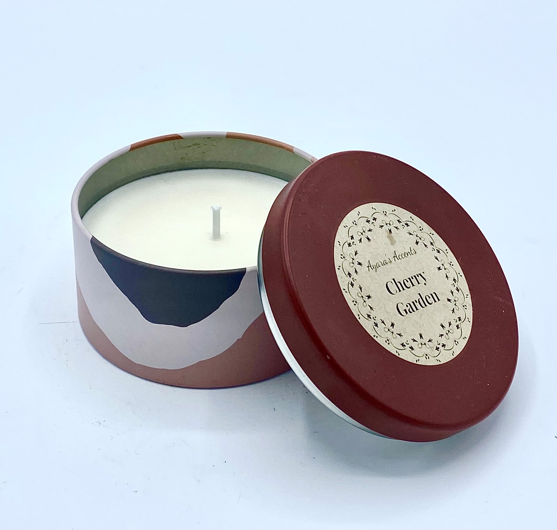 Cherry Garden Tin Candle by Ayara's Accents