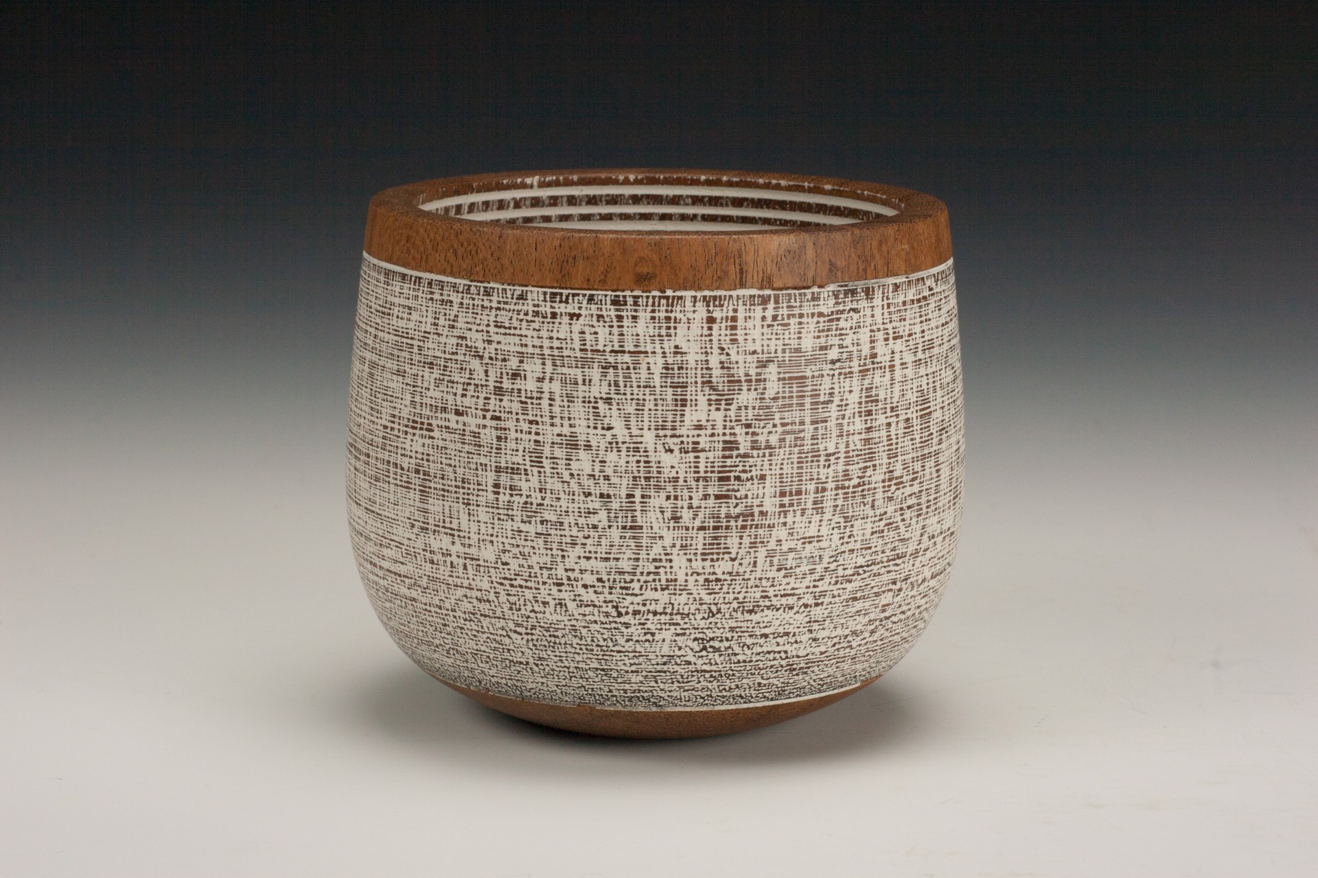 Mesquite Wire Brushed Bowl (22013) by Mark Gardner