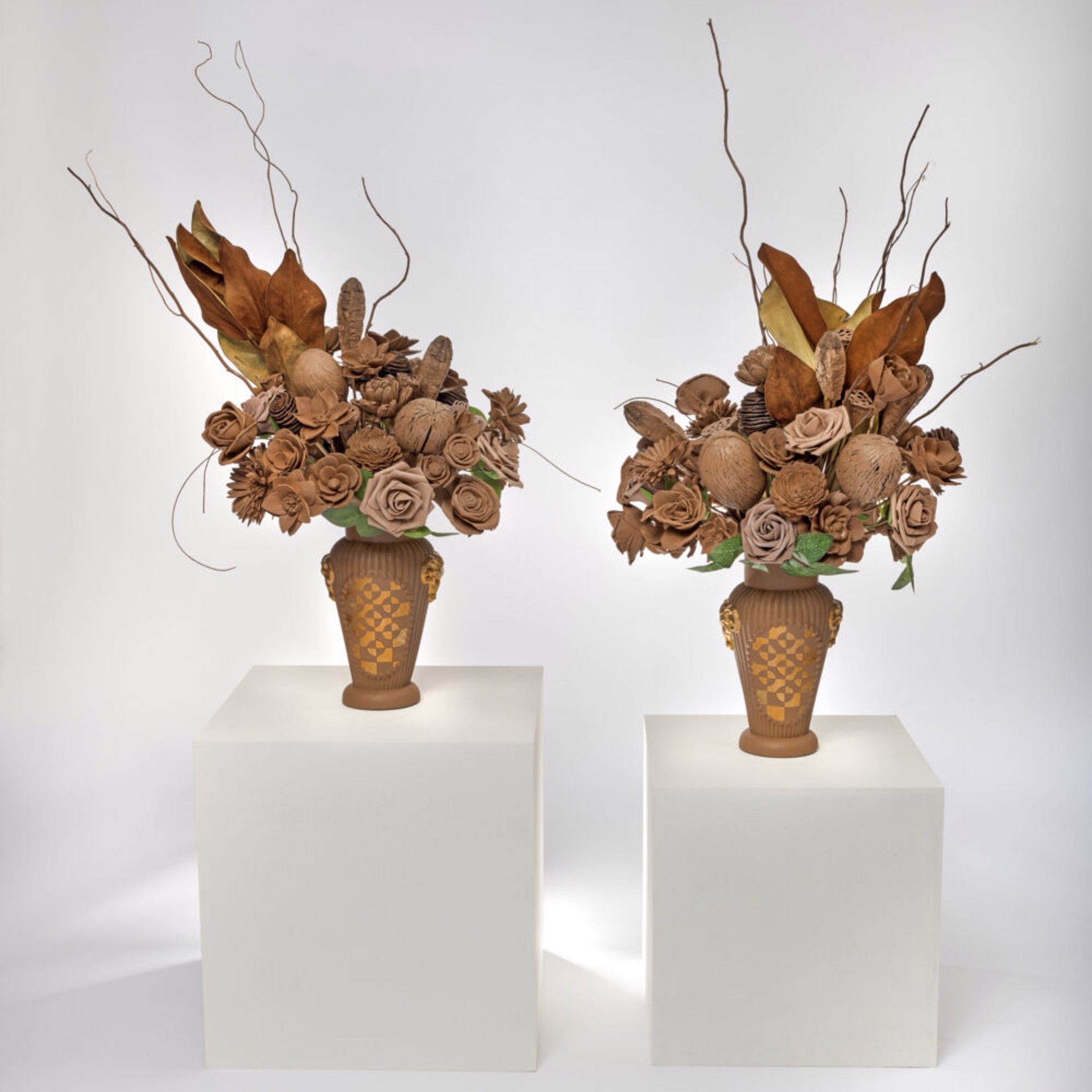 Beautiful Brown Bouquets II by Linda Vallejo