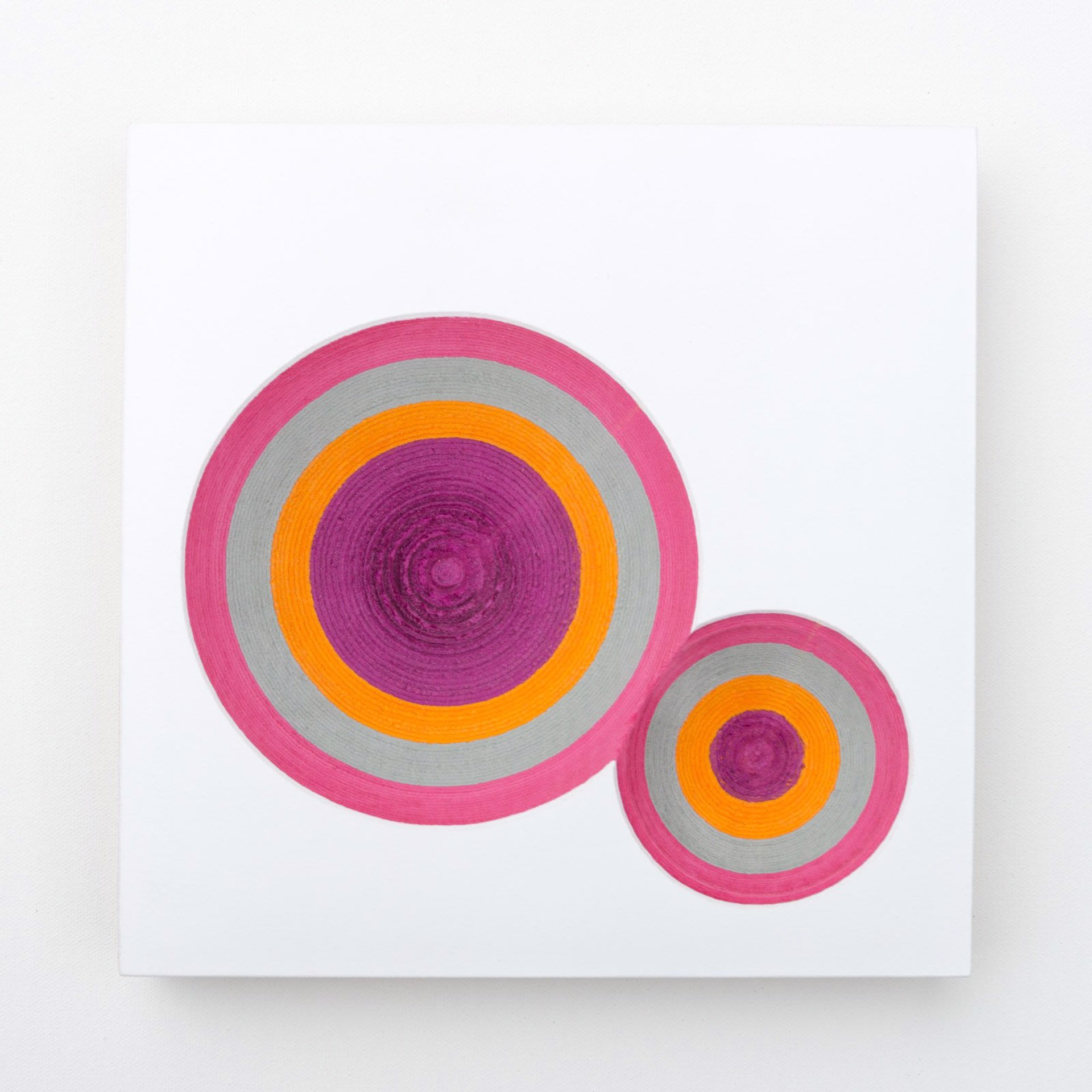 What Lies Beneath - Pink, Grey, Orange, Purple No 1 by Hana Moore