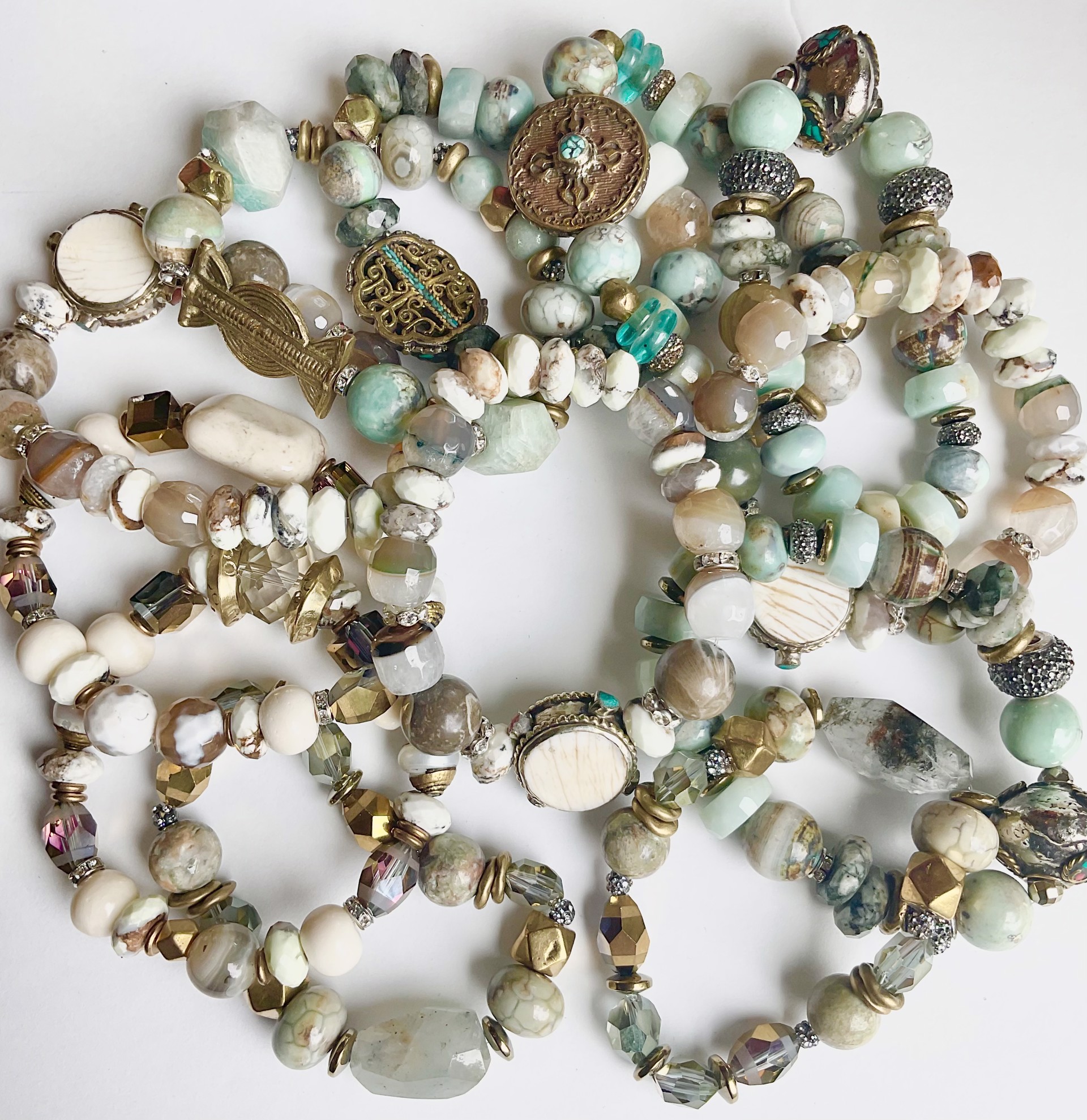 Stretch Bracelets with Stones Sm. by Lannie Cunningham Jewelry