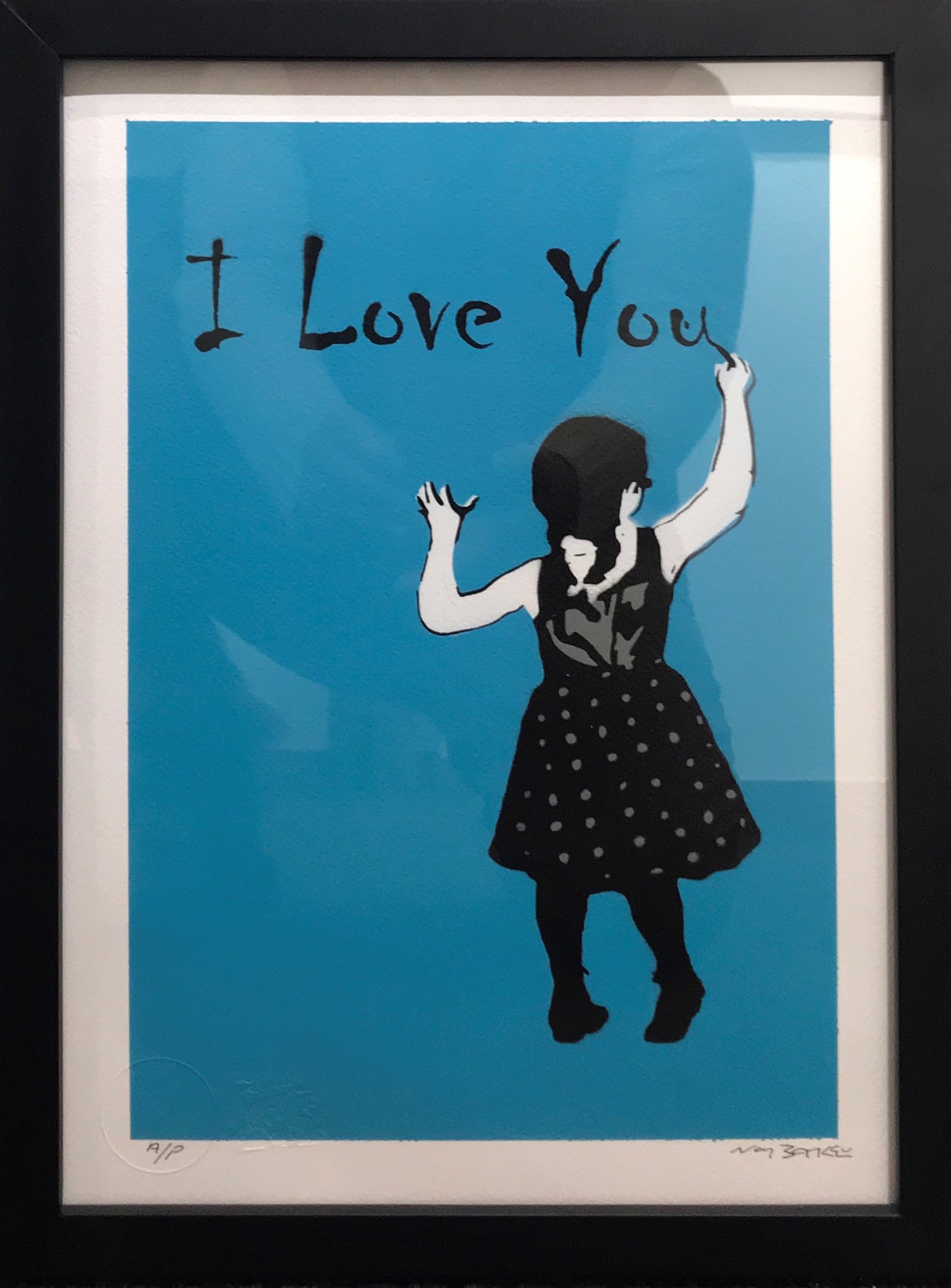 I Love You - Cyan (AP) by Not Banksy