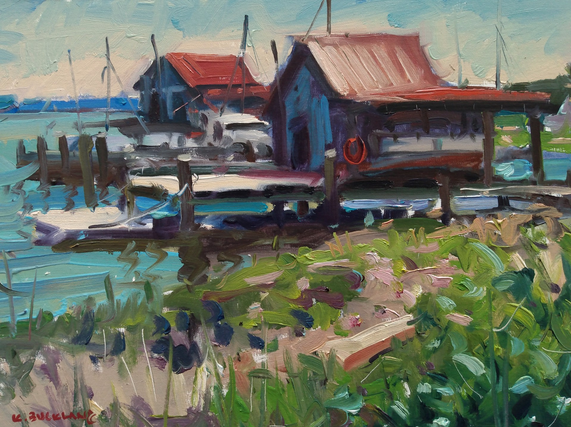 "The Oyster Shack" original oil painting by Kyle Buckland