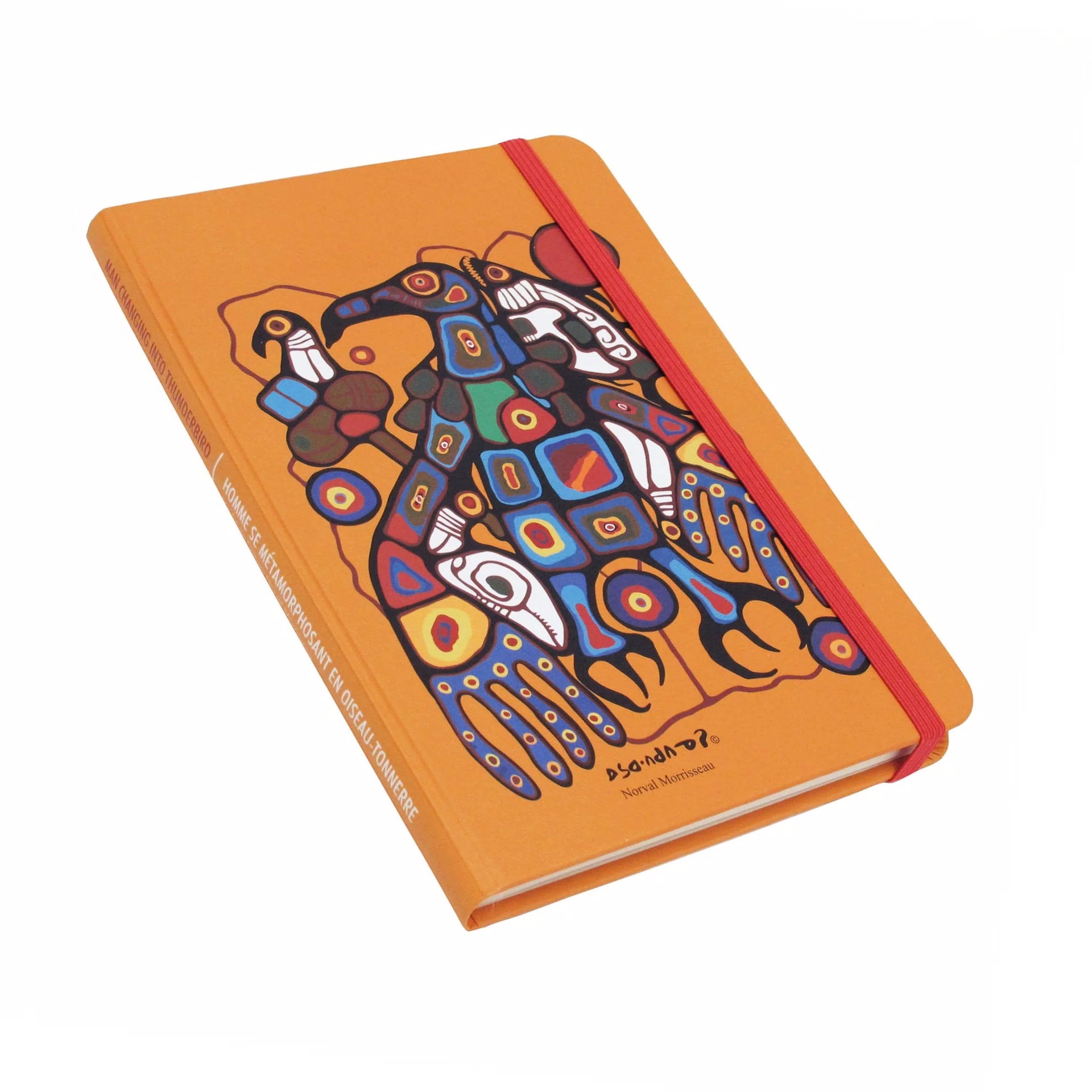 Man Changing into Thunderbird Artist Hardcover Journal by Norval Morisseau