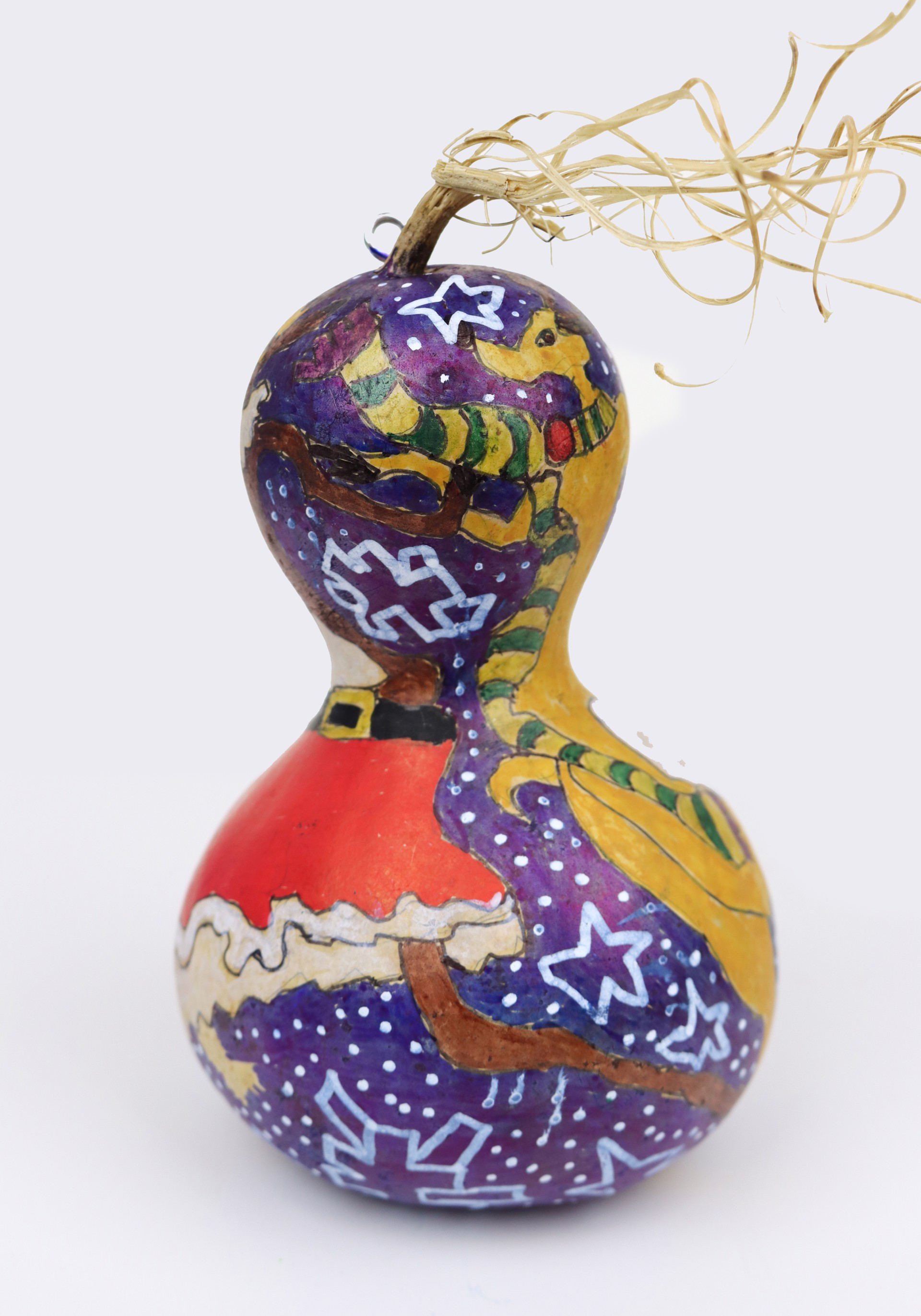 Dancing Reindeer (gourd ornament) by Vanessa Monroe
