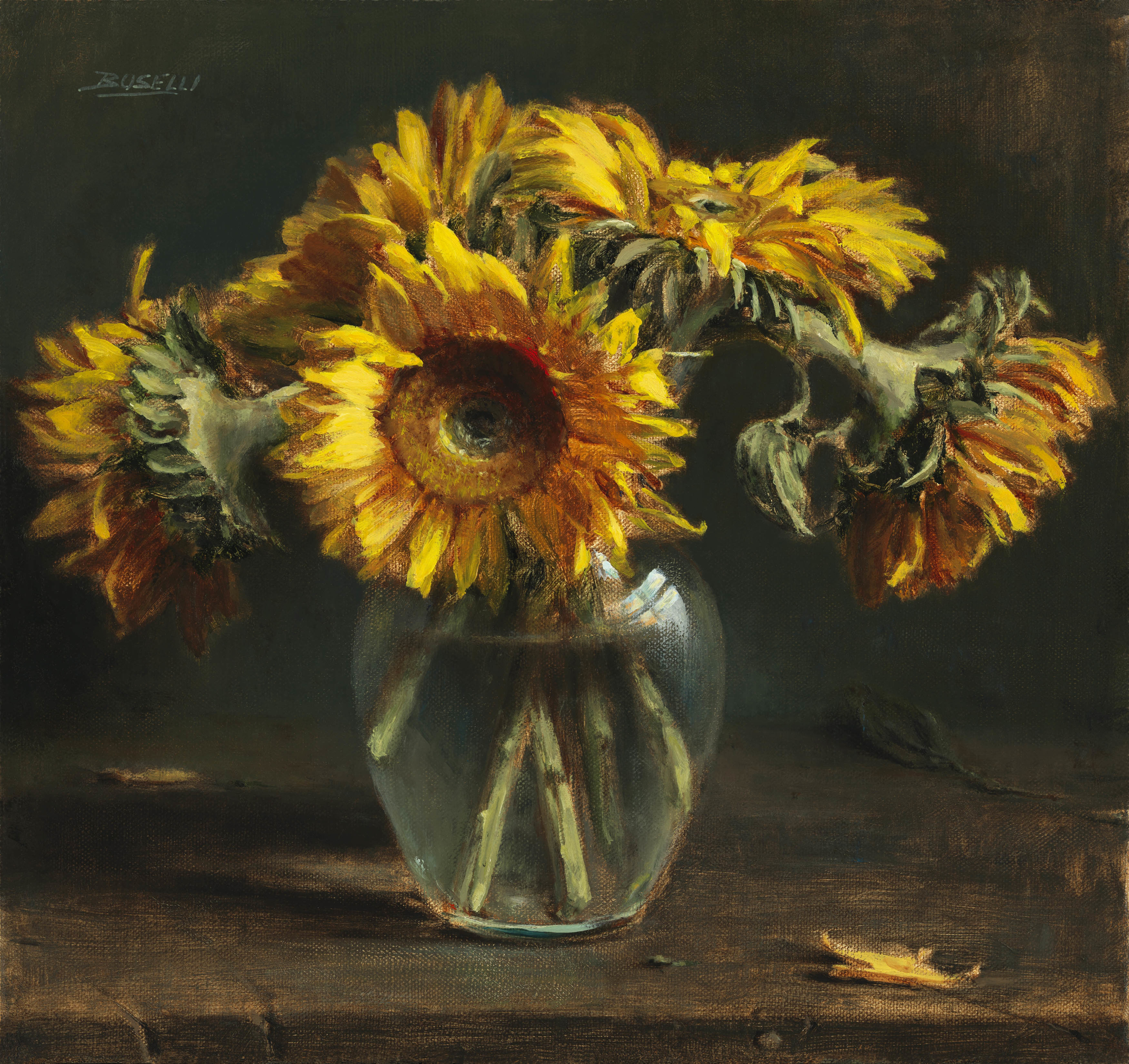 August Sunflowers by ELLEN BUSELLI, opa