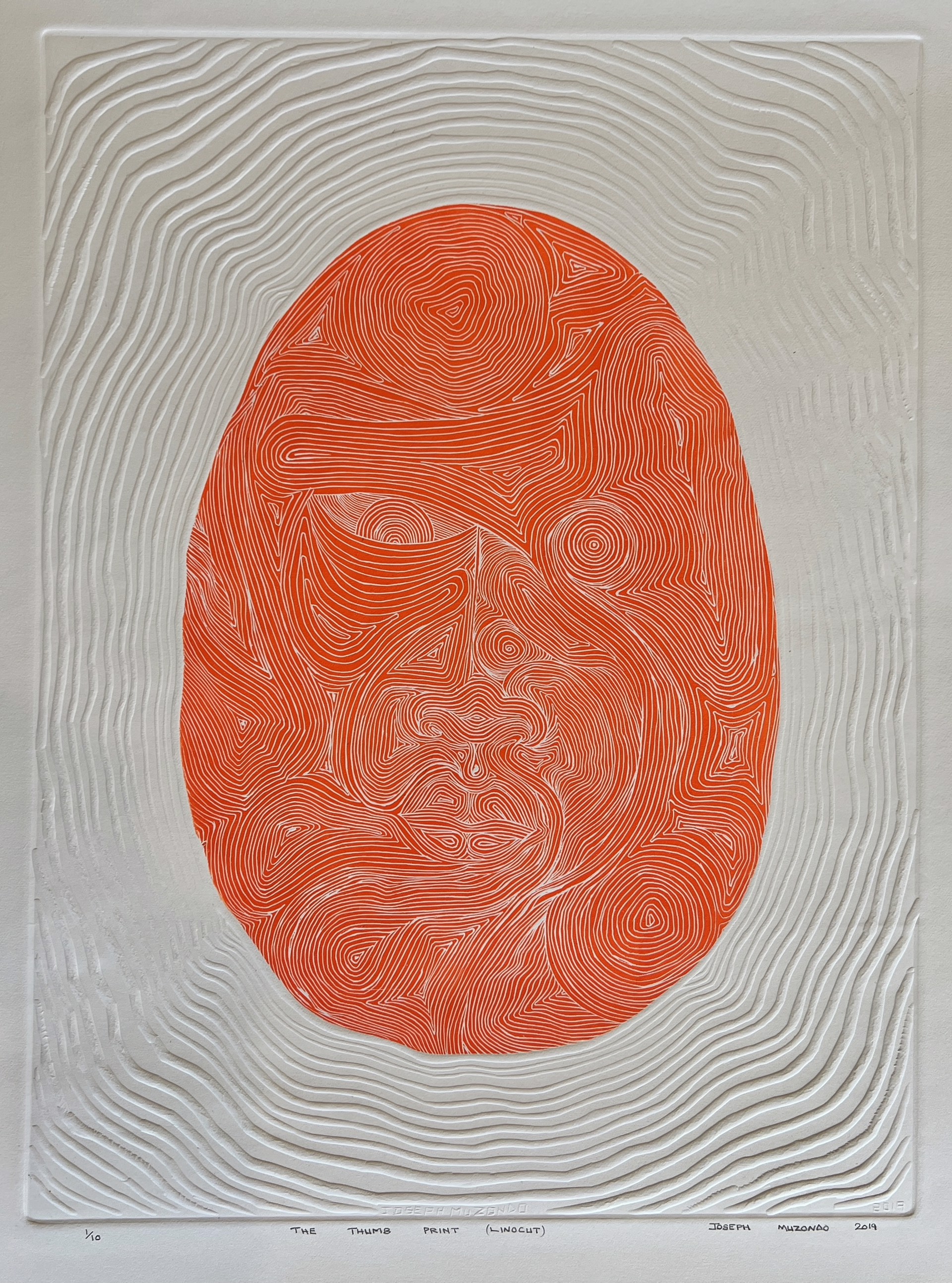The Thumb Print (Orange) by Joseph Muzondo