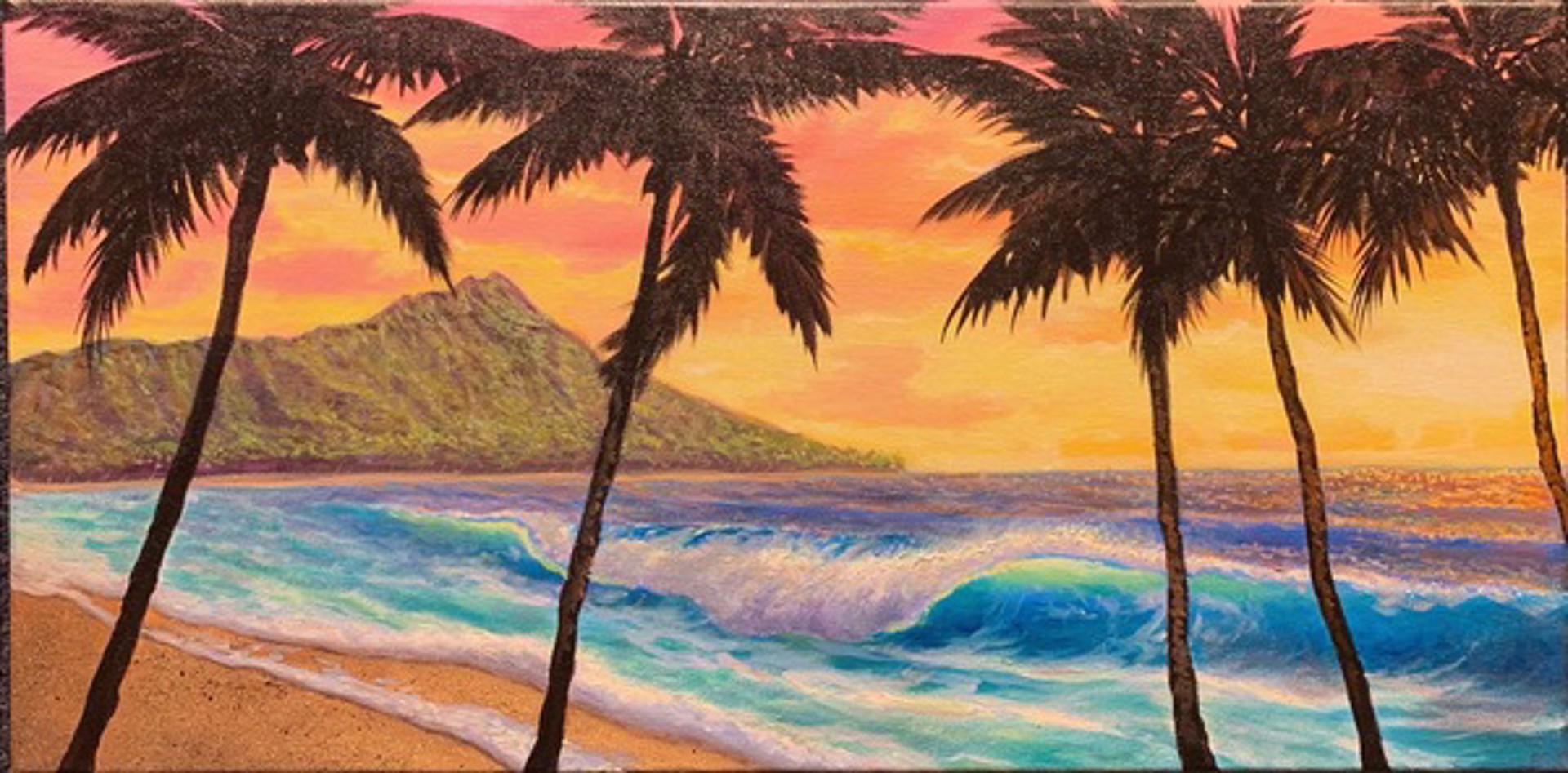 Hawaiian Sunset Gallery Wrapped by Edgardo (Deen) Garcia II