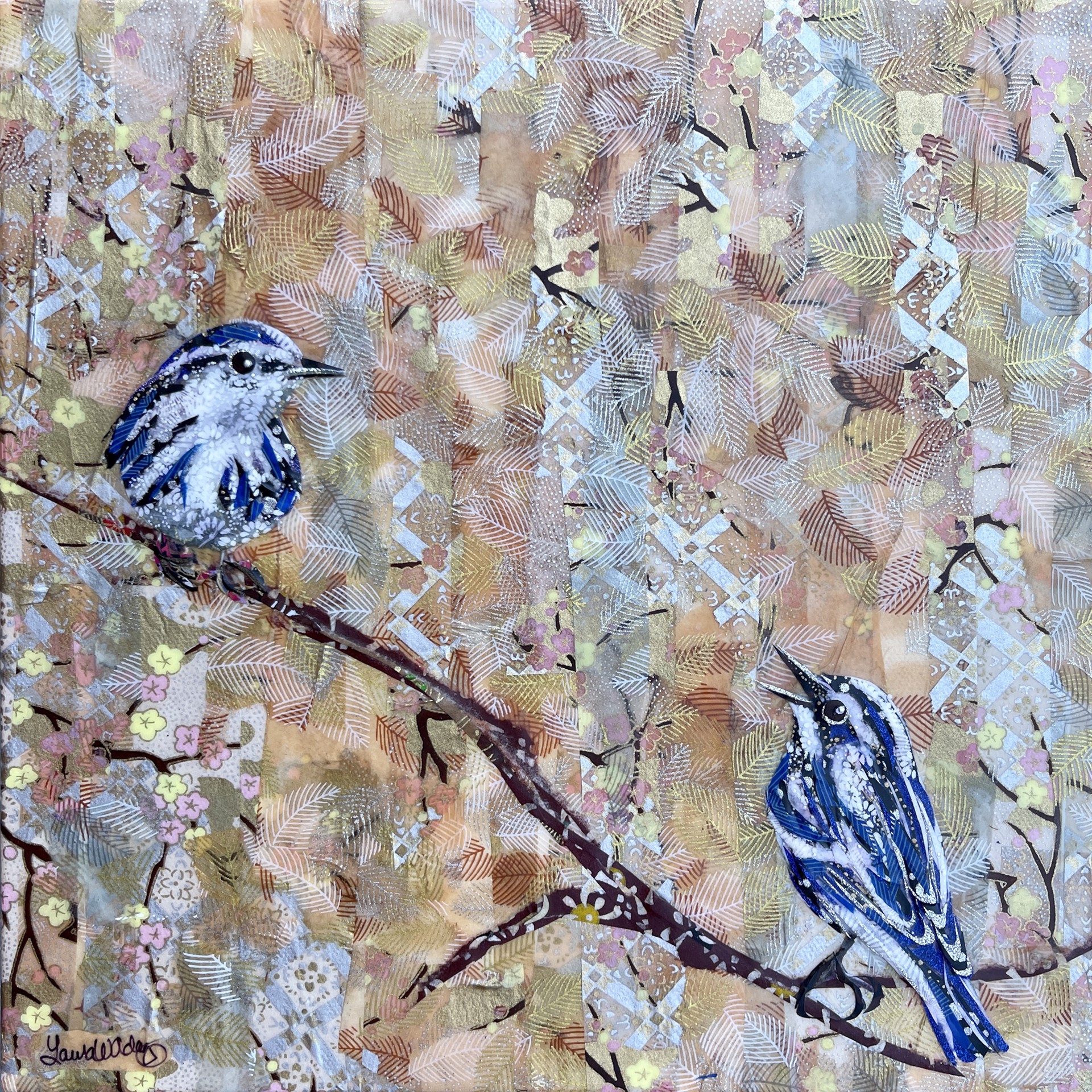 Black and White Warblers - SOLD! by Laura Adams