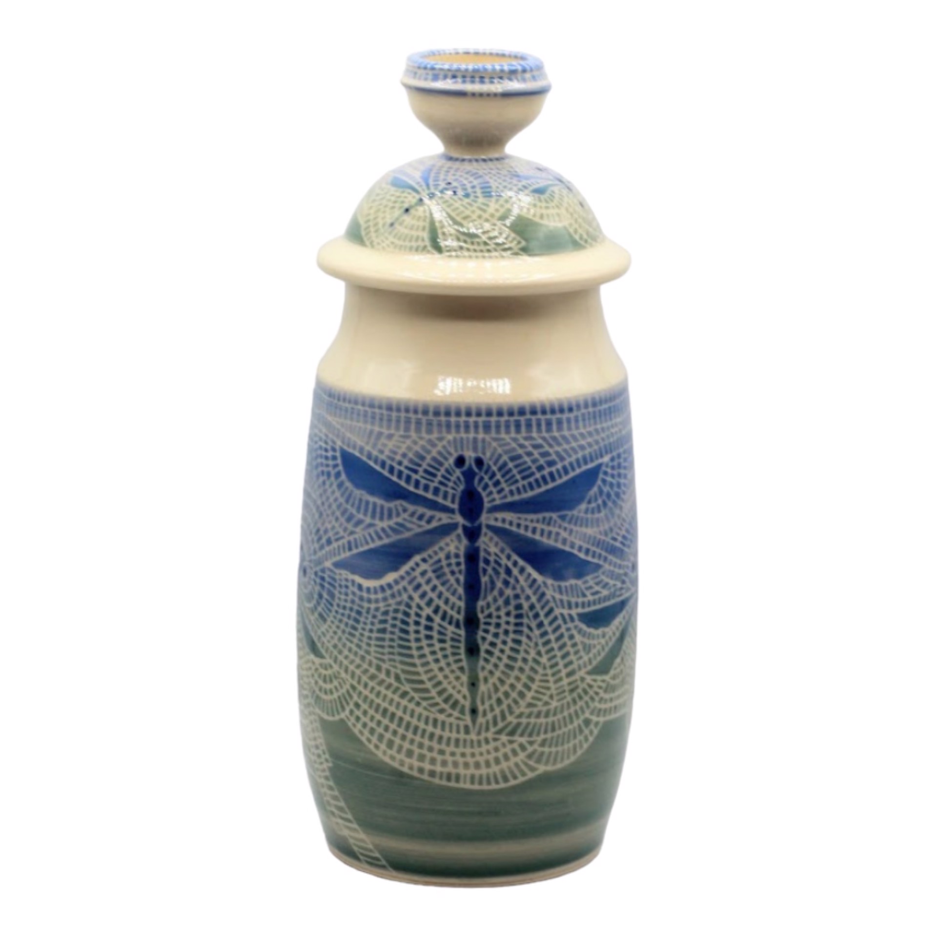 Dragonfly Large Storage Jar by Kelly Price
