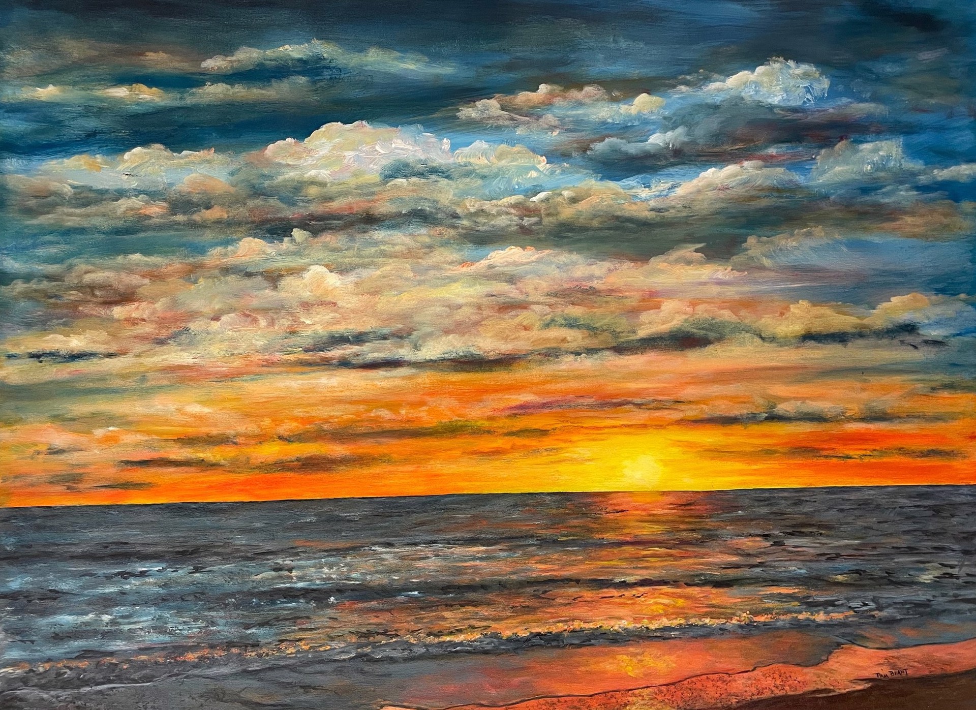 Ocean Sunset by Pam Brant
