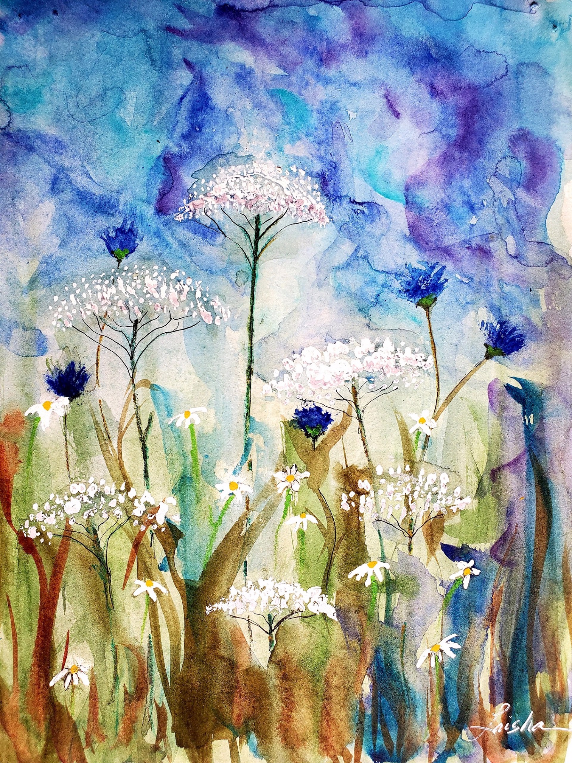 Corn Flowers and Lace by Laisha Kneuven