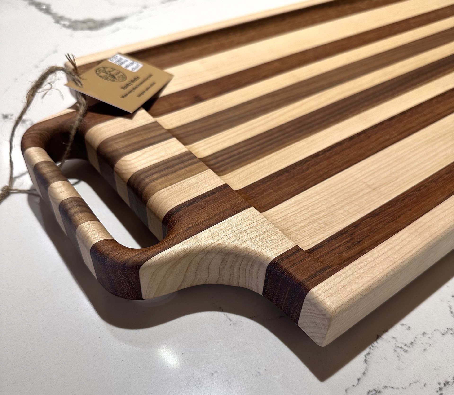 Cutting Board - Maple, African Mahogany, Walnut by Edward McCallum