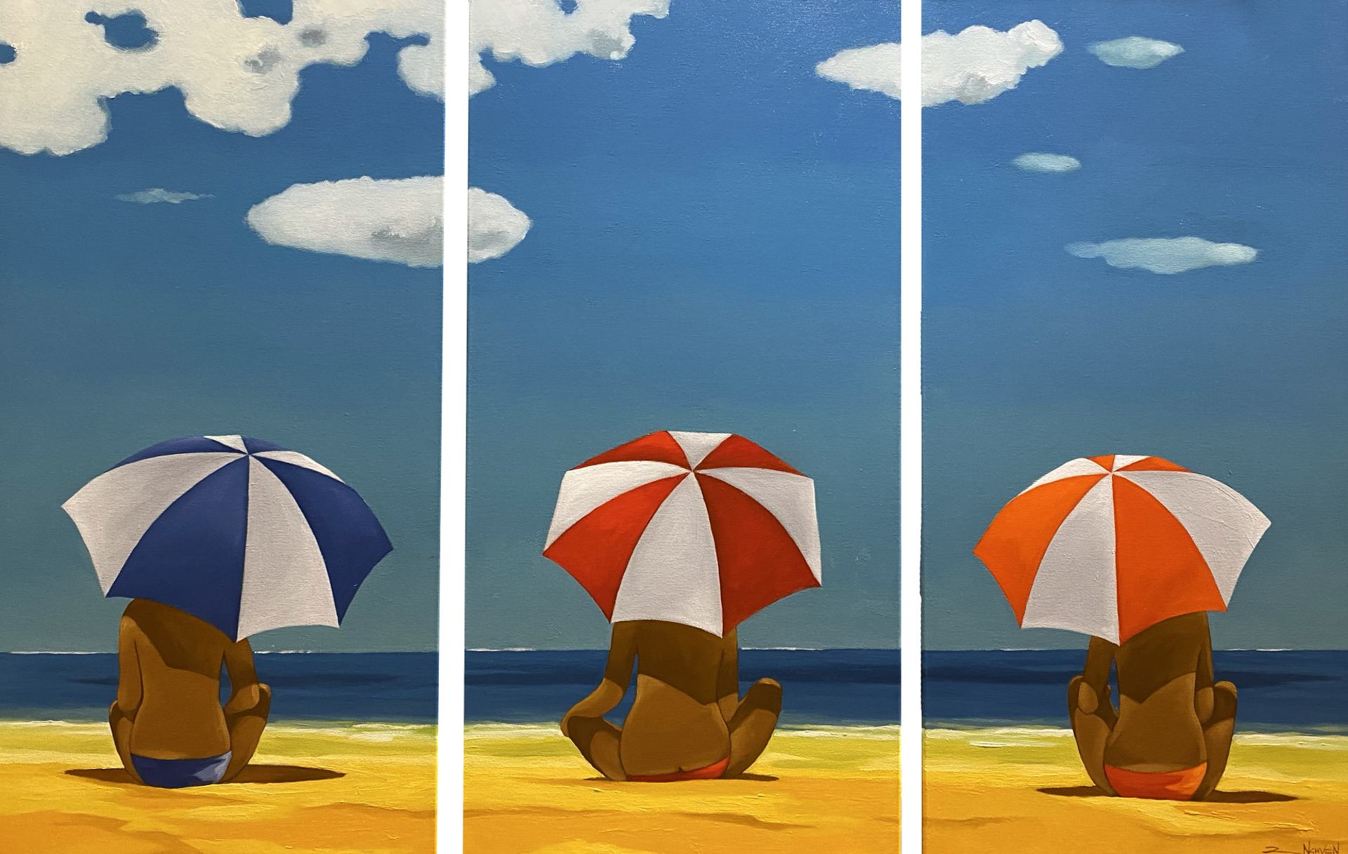 Clear Sunny Day - Triptych by Tim Nguyen